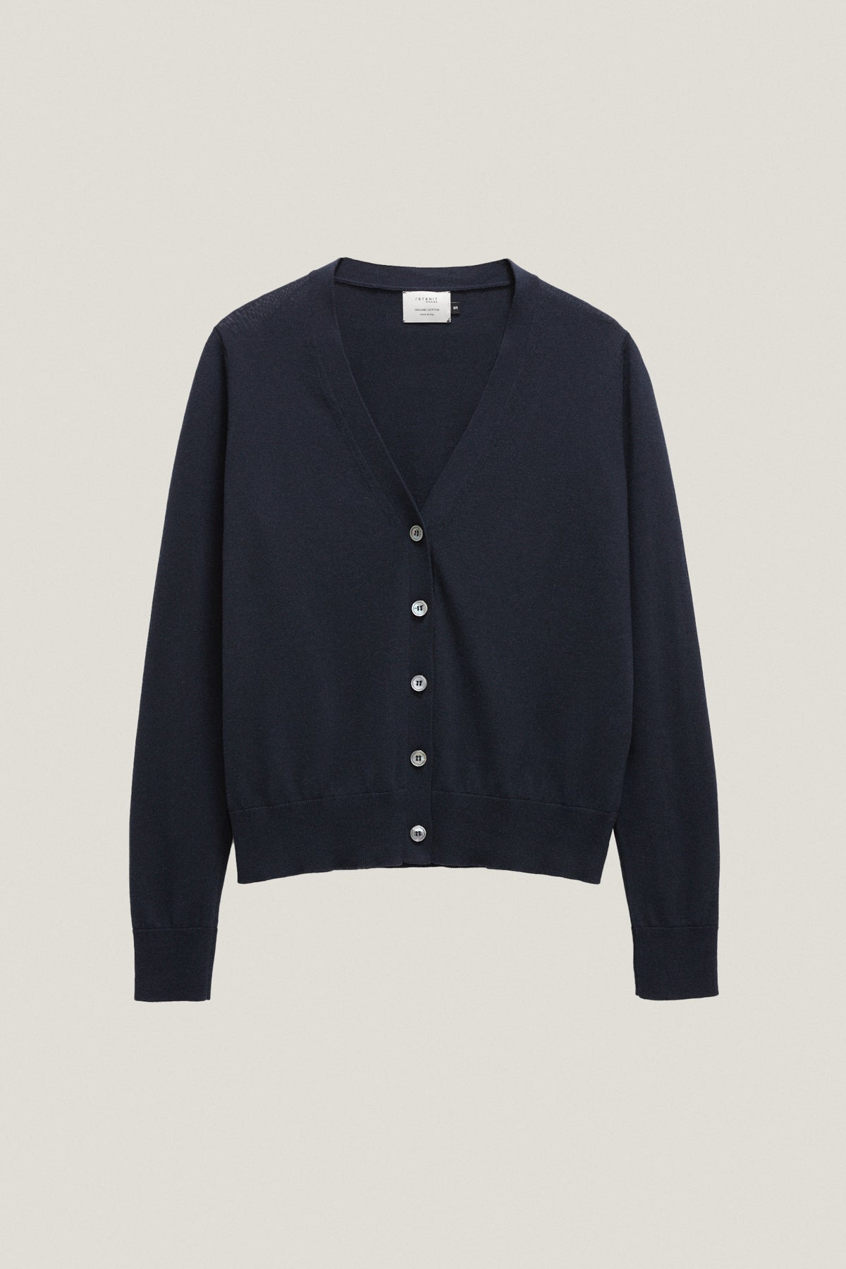 the organic cotton lightweight cardigan deep blue