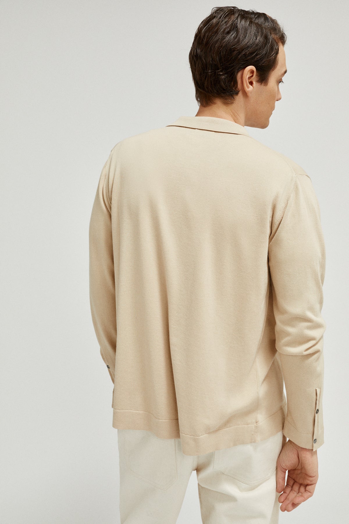 The Organic Cotton Knit Shirt sand