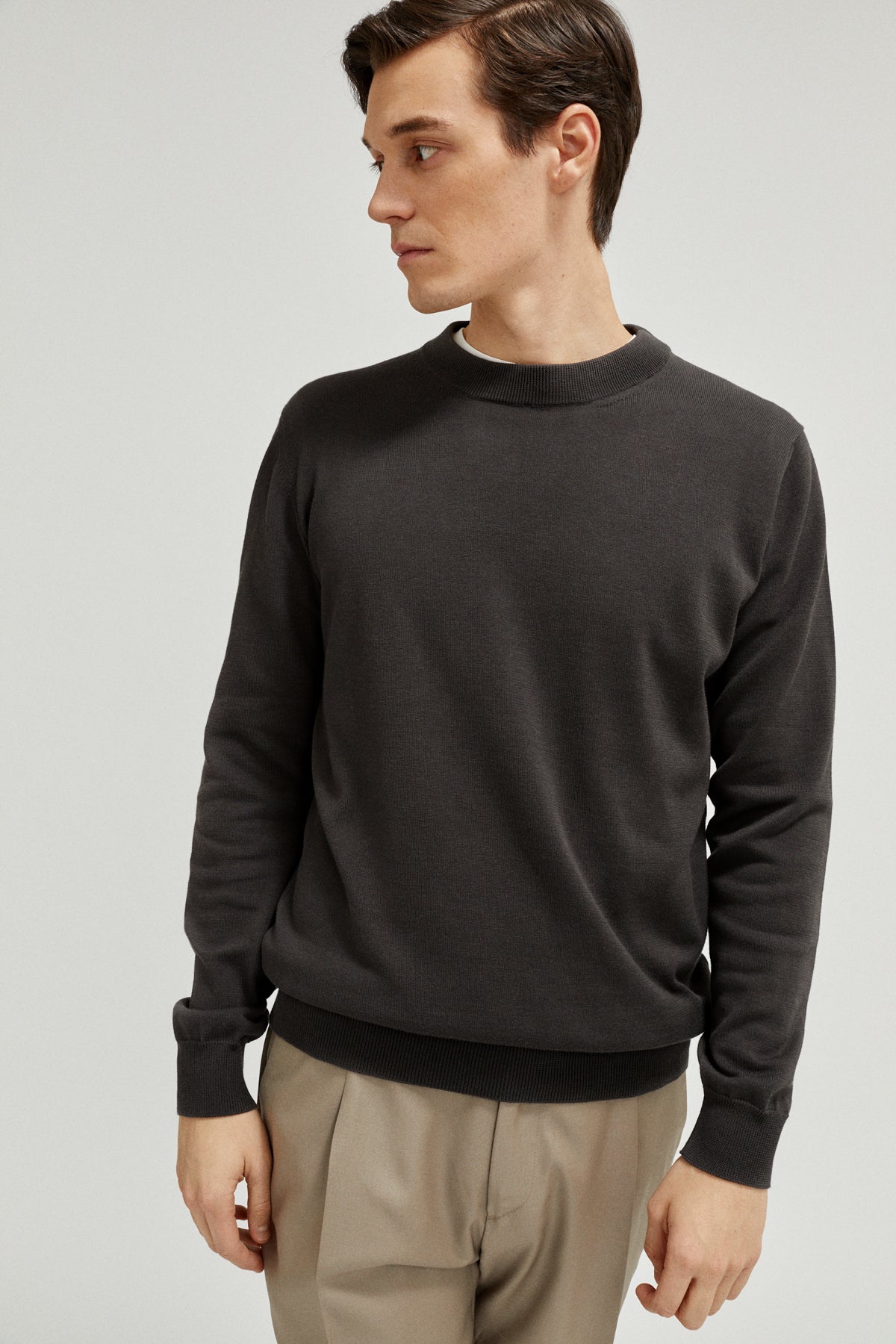 The Organic Cotton Knit T-Shirt graphite