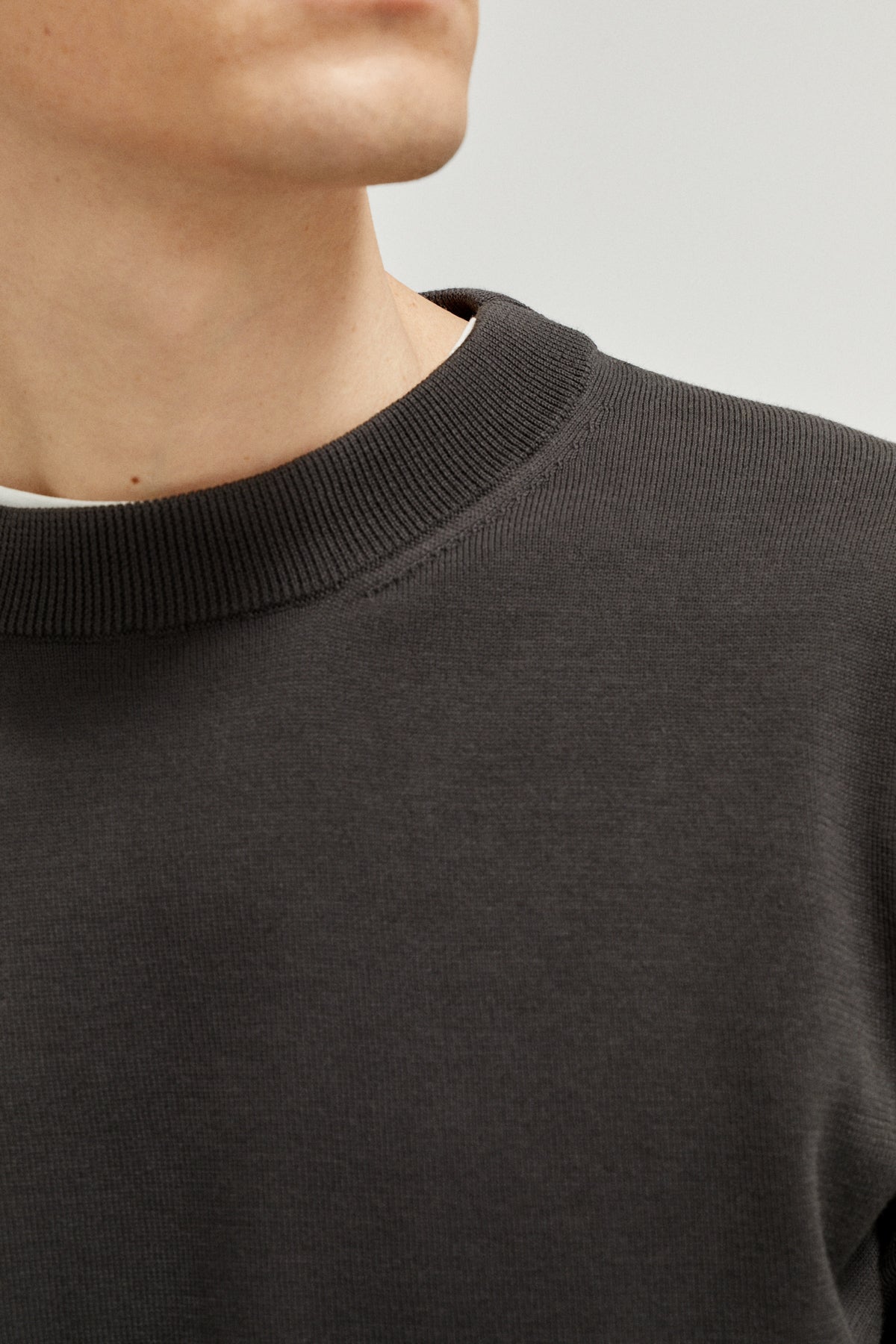 The Organic Cotton Knit T-Shirt graphite