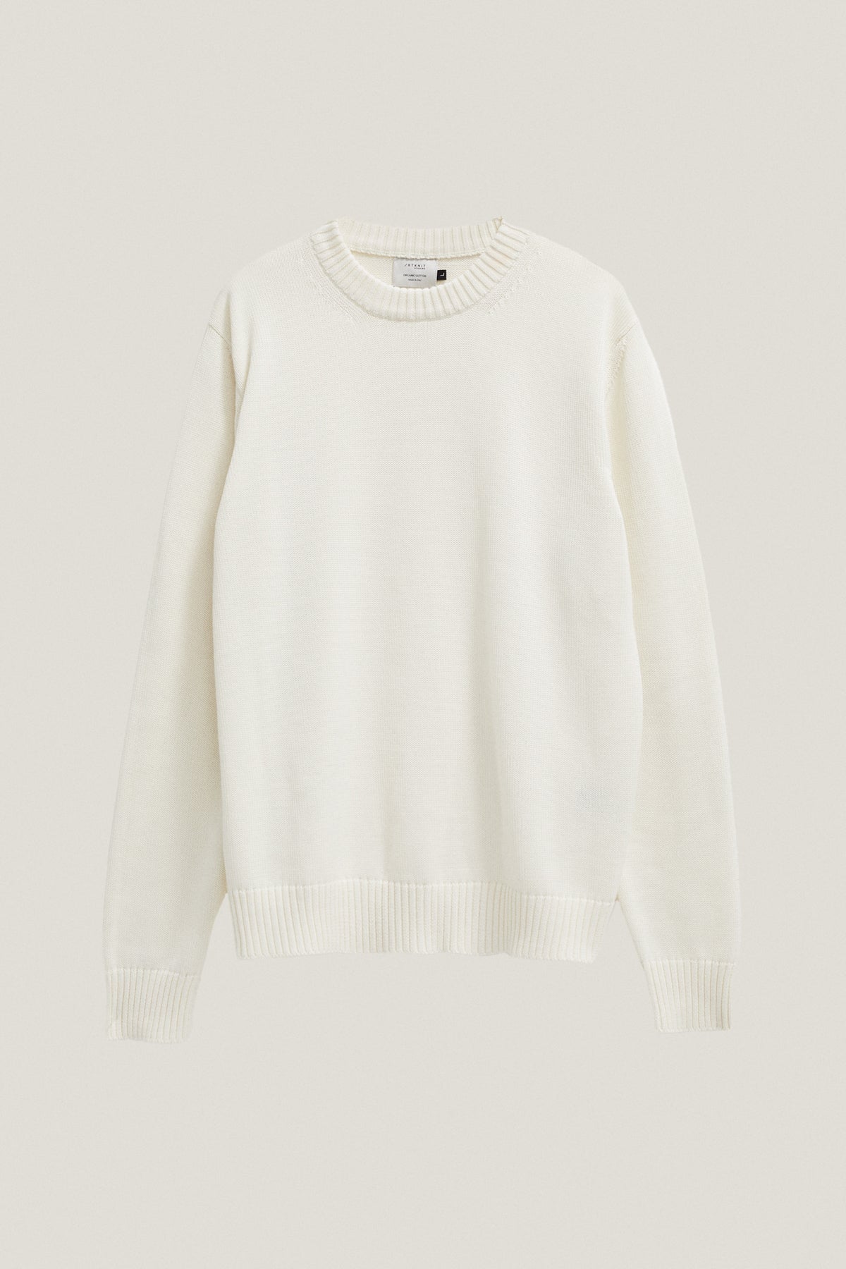 The Organic Cotton Sweater milk white- Imperfect Version