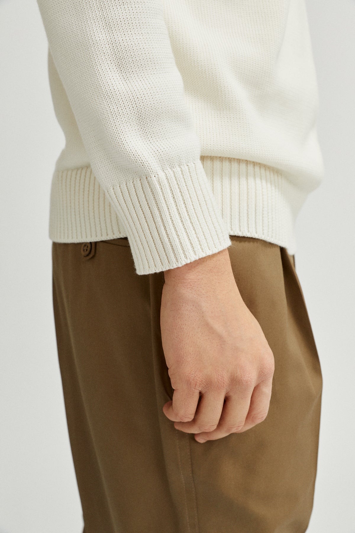The Organic Cotton Sweater milk white- Imperfect Version