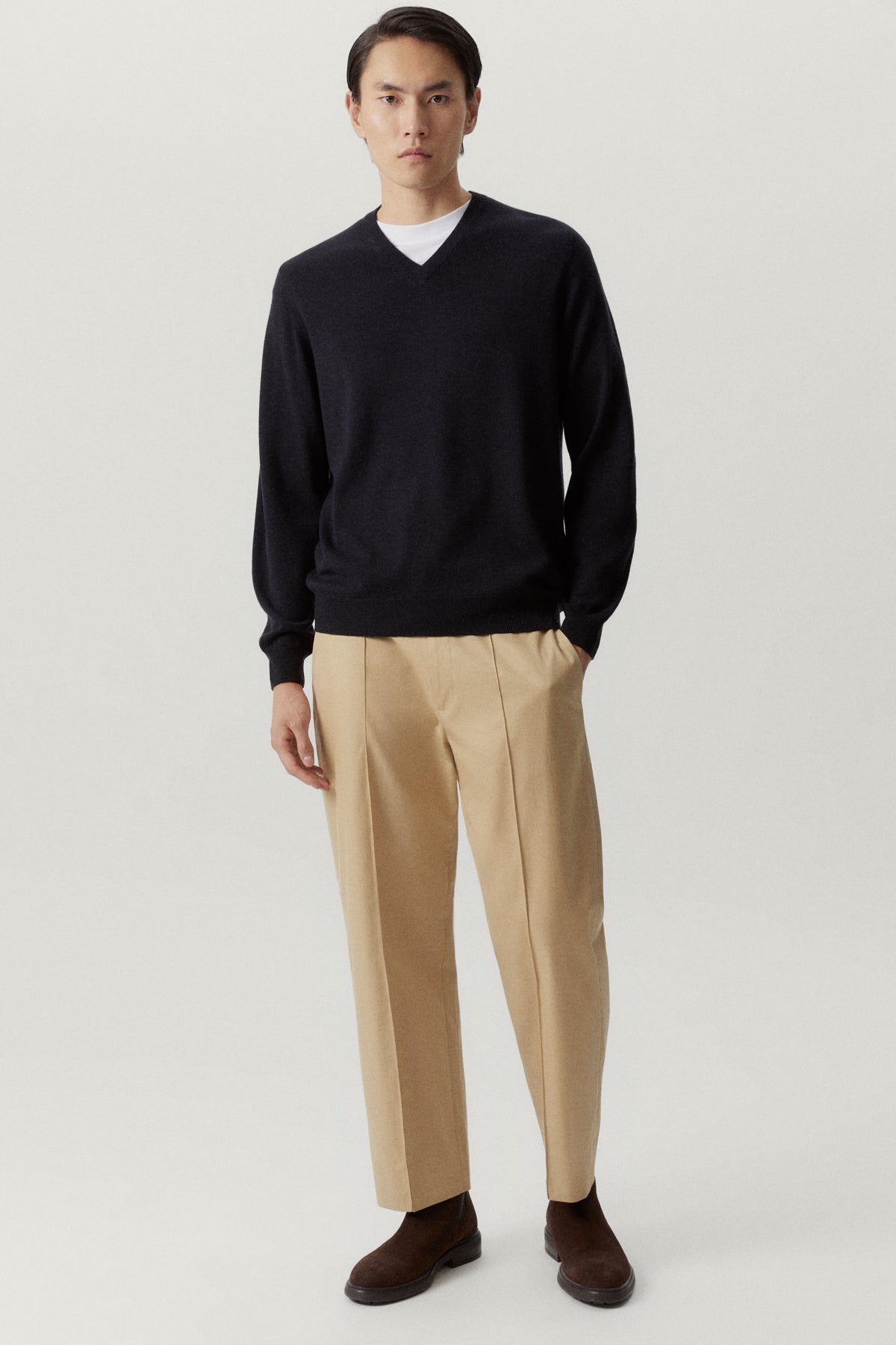 the ultrasoft v neck sweater midnight blue