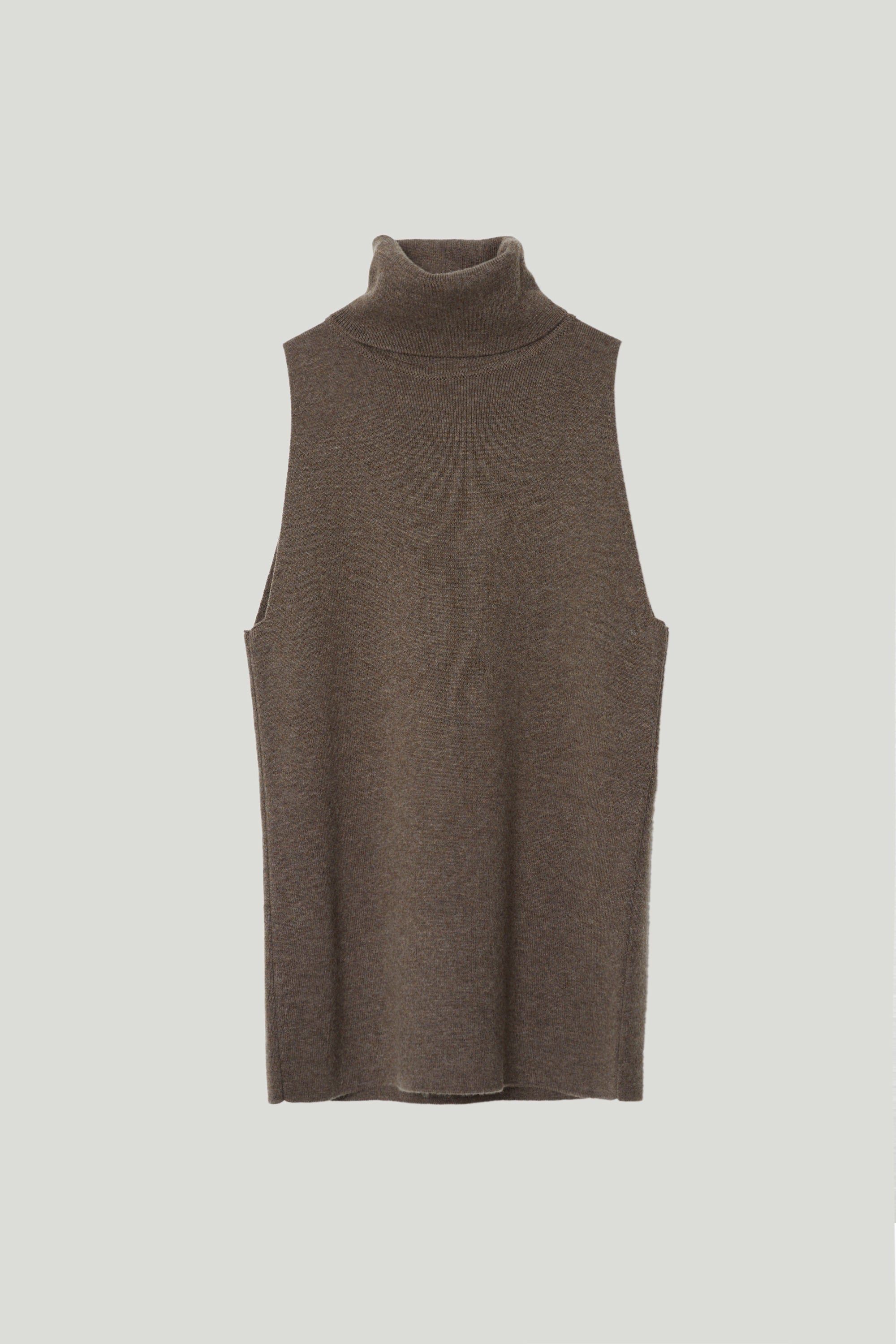 the ultrasoft wool a line top brown melange