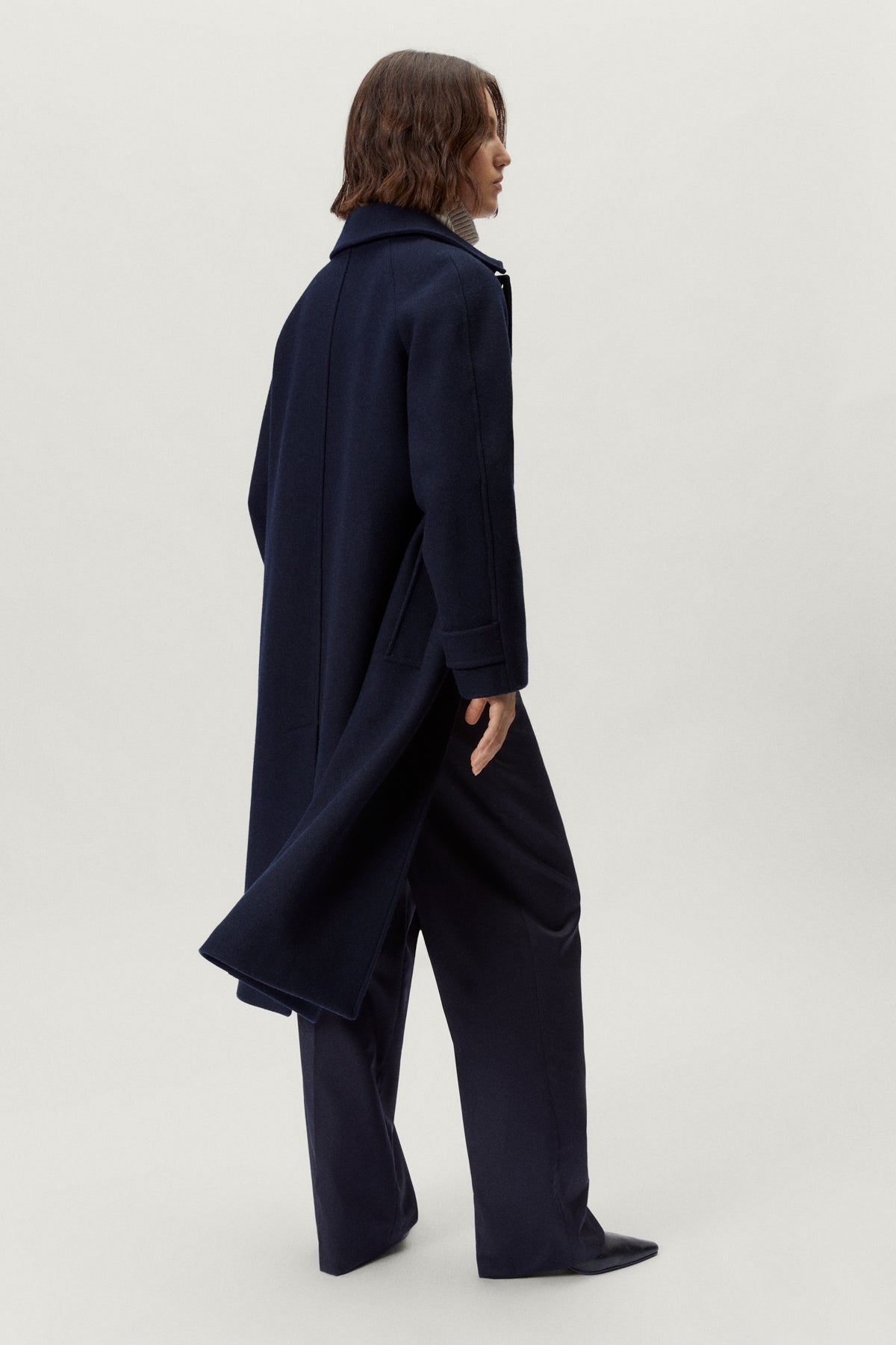 the woolen coat blue navy