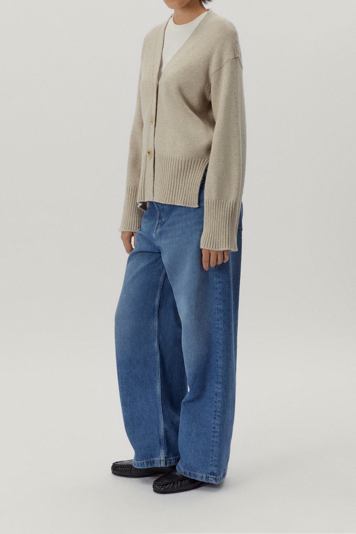 Cardigan in Lana cardata