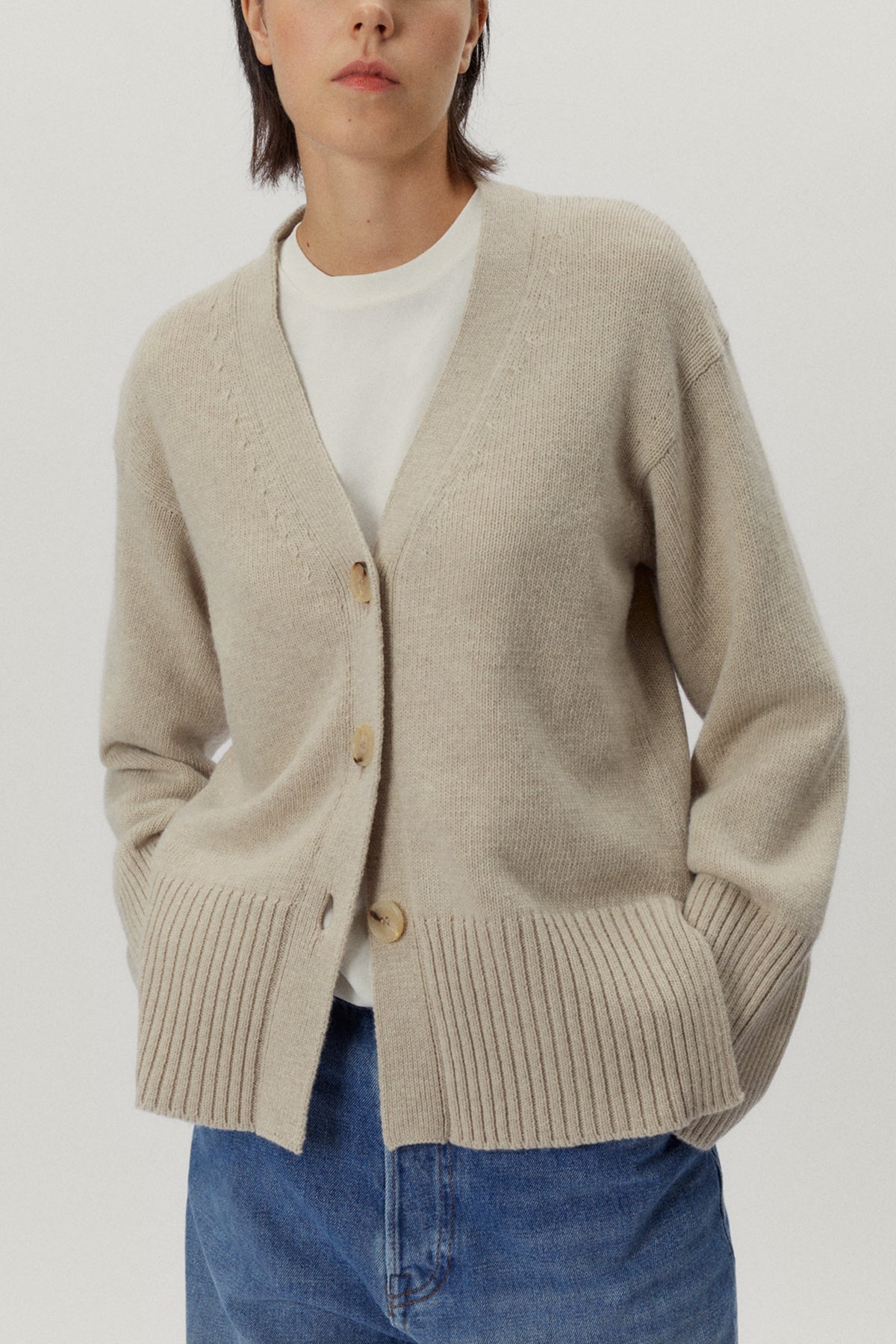 Die Woll entspannte Strickjacke