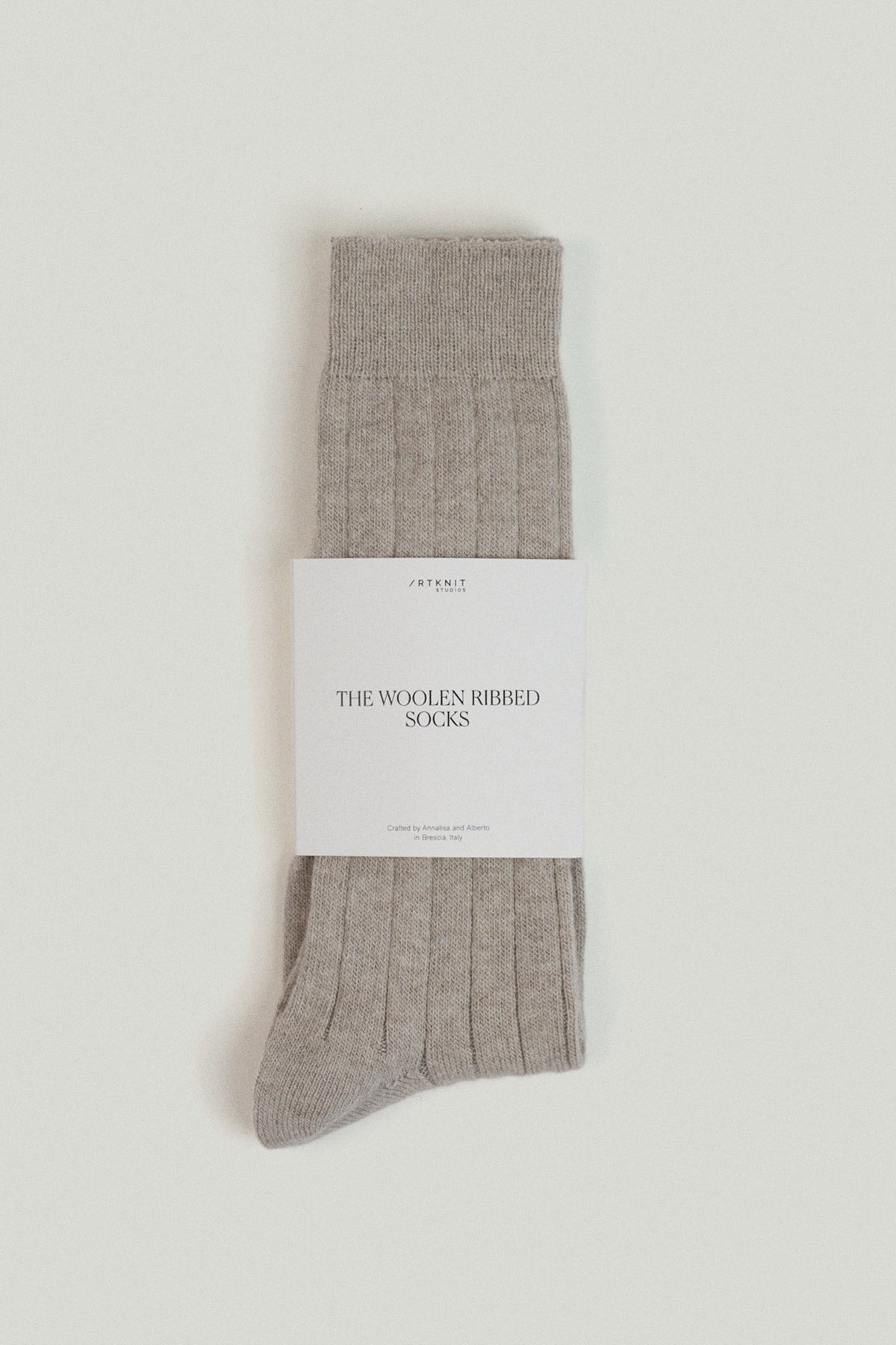 Gerippte Wollsocken