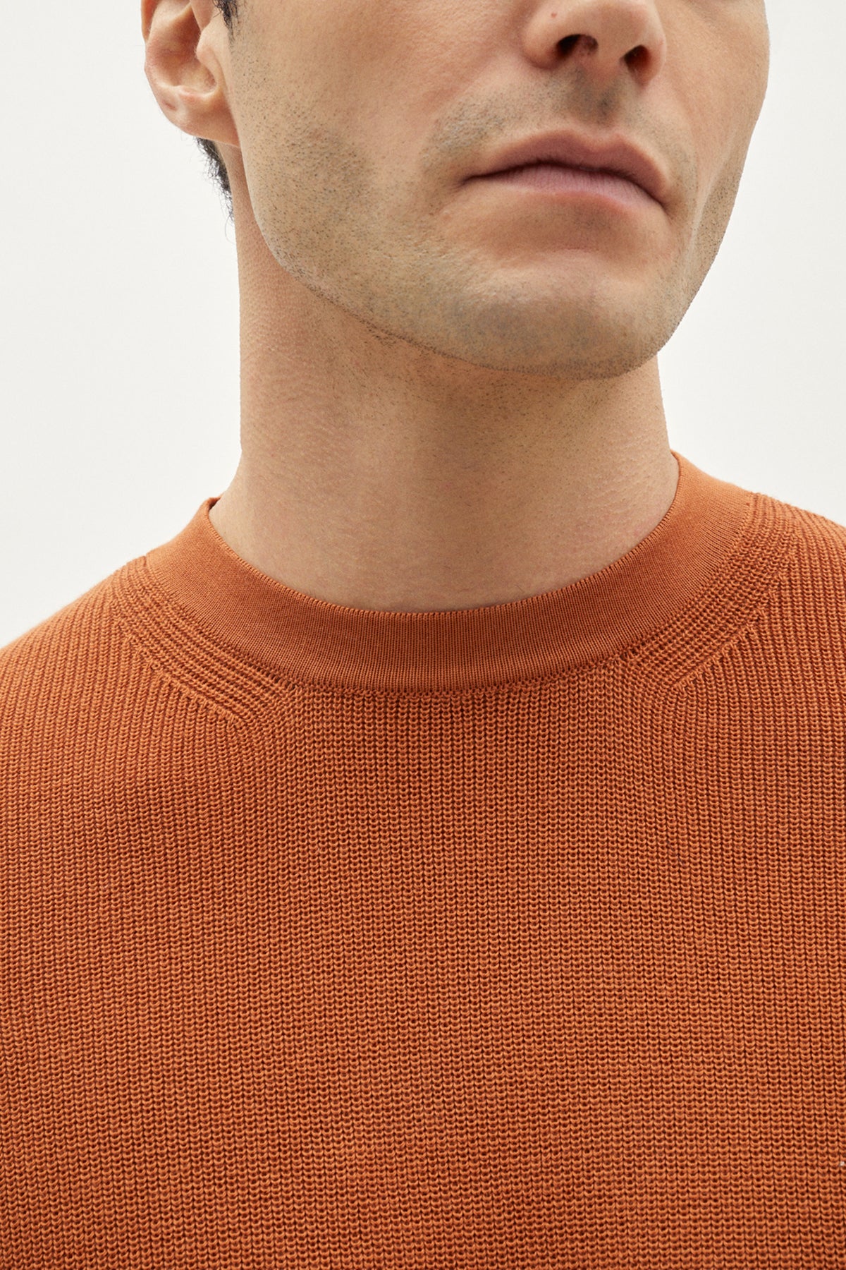 The Organic Cotton Ribbed T-Shirt terracotta- Imperfect Version