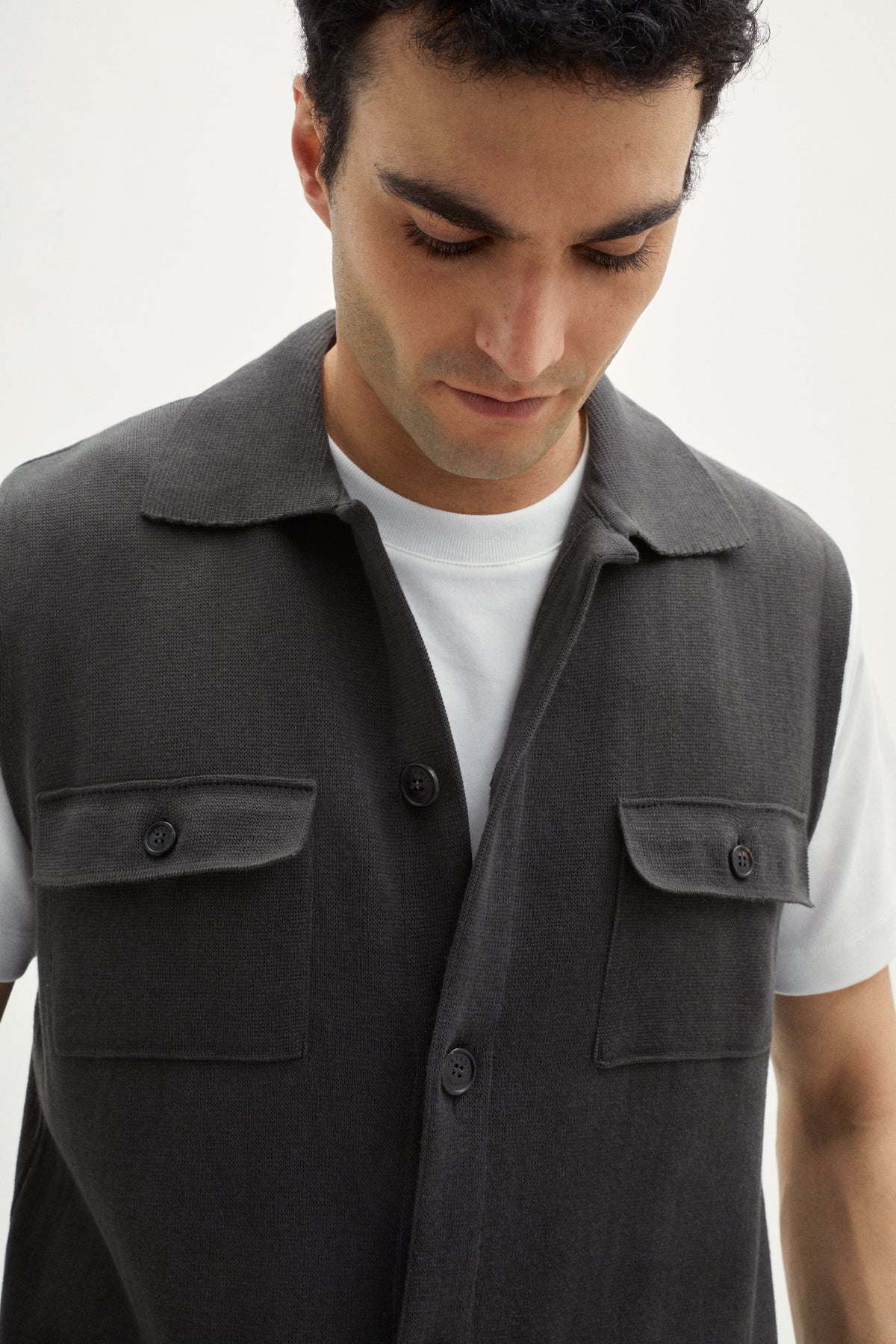 The Organic Cotton Vest grey