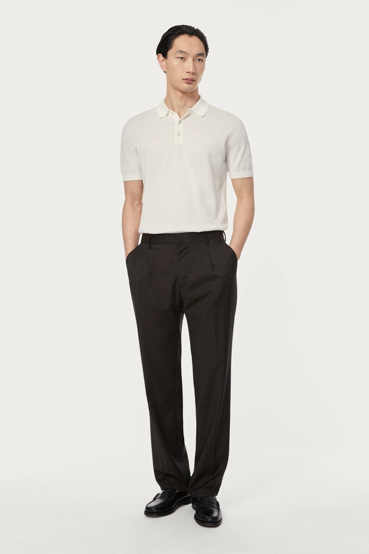 The Organic Cotton Polo - milk white