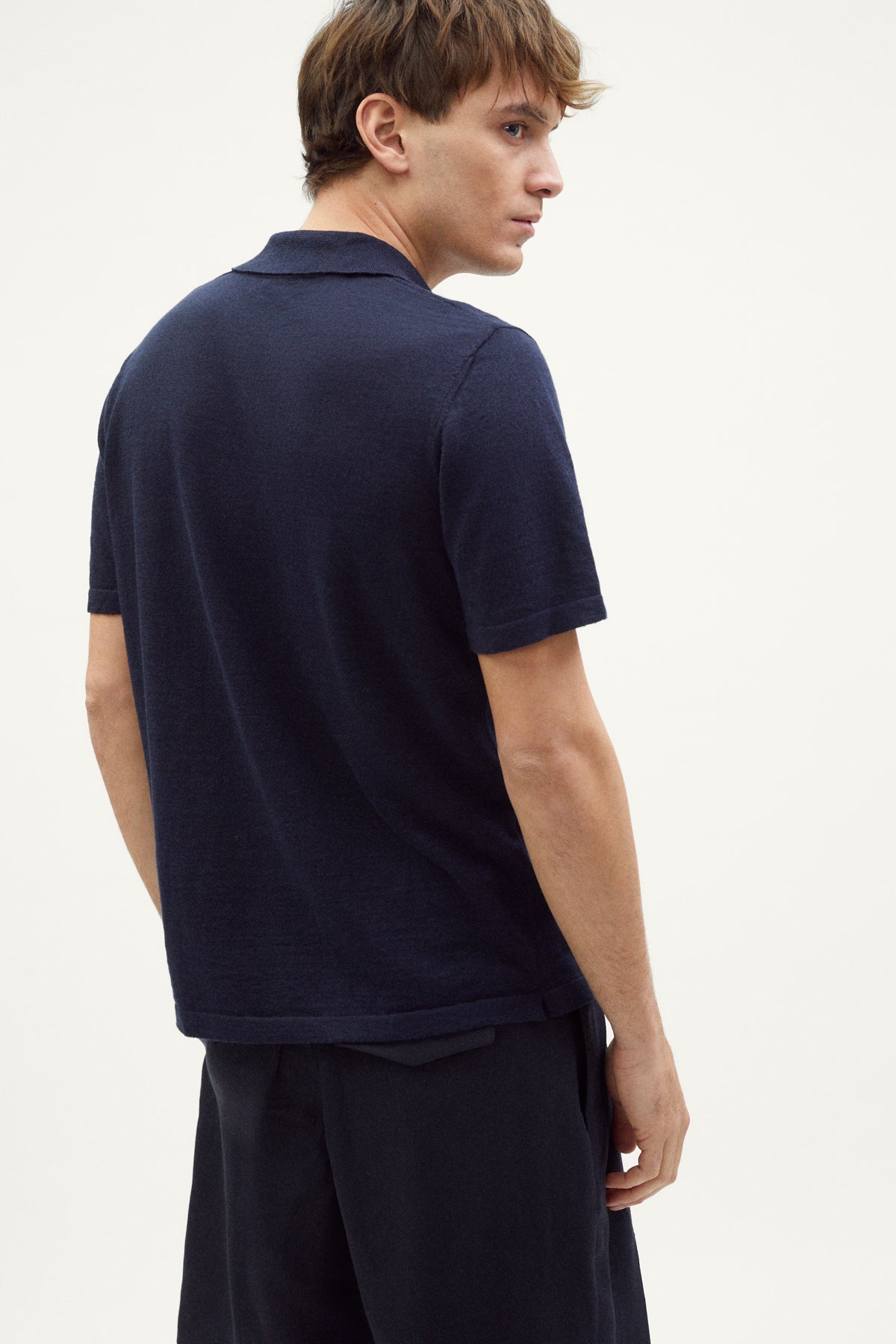 the linen cotton vintage polo blue navy
