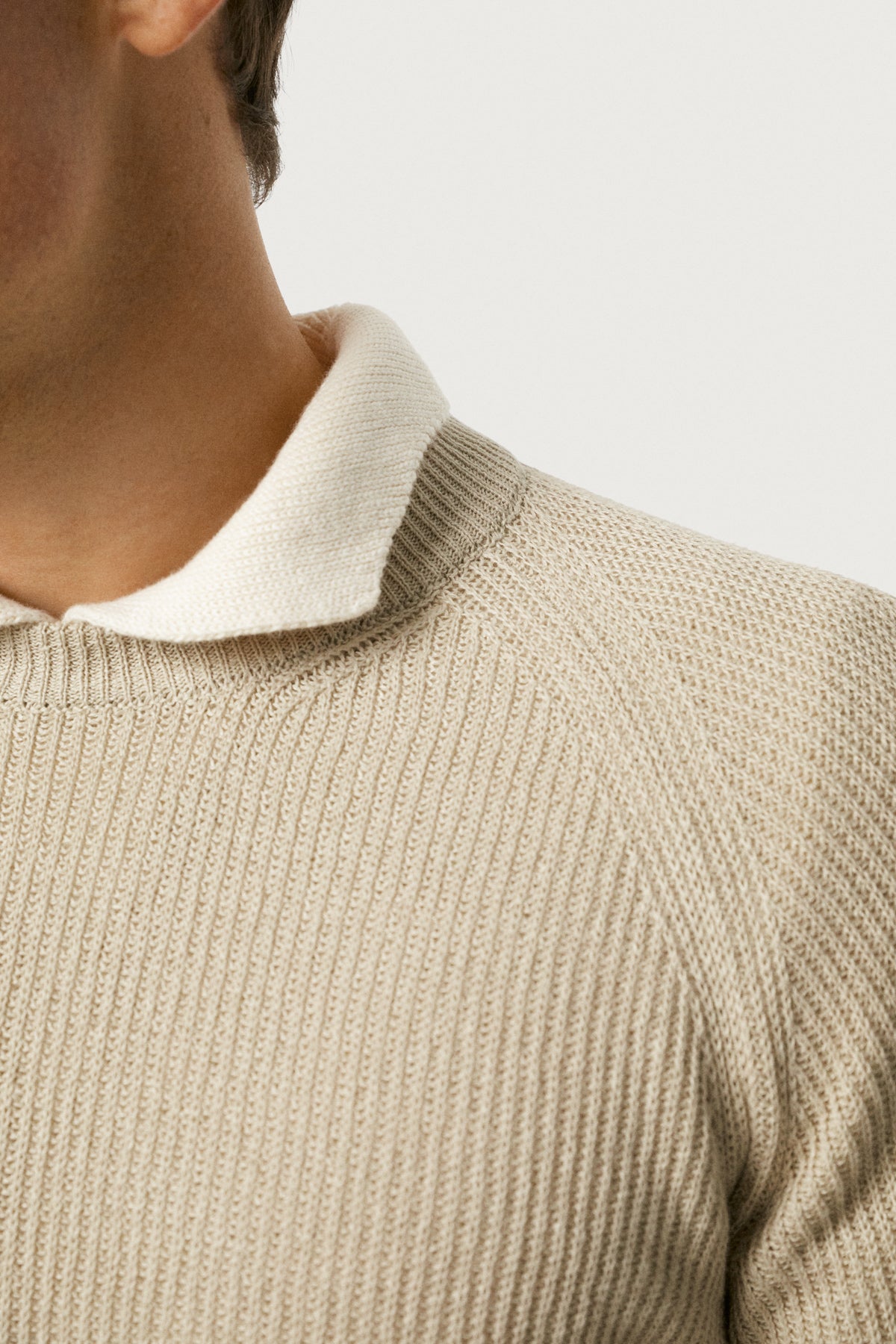 The Linen Cotton Ribbed Sweater Hay