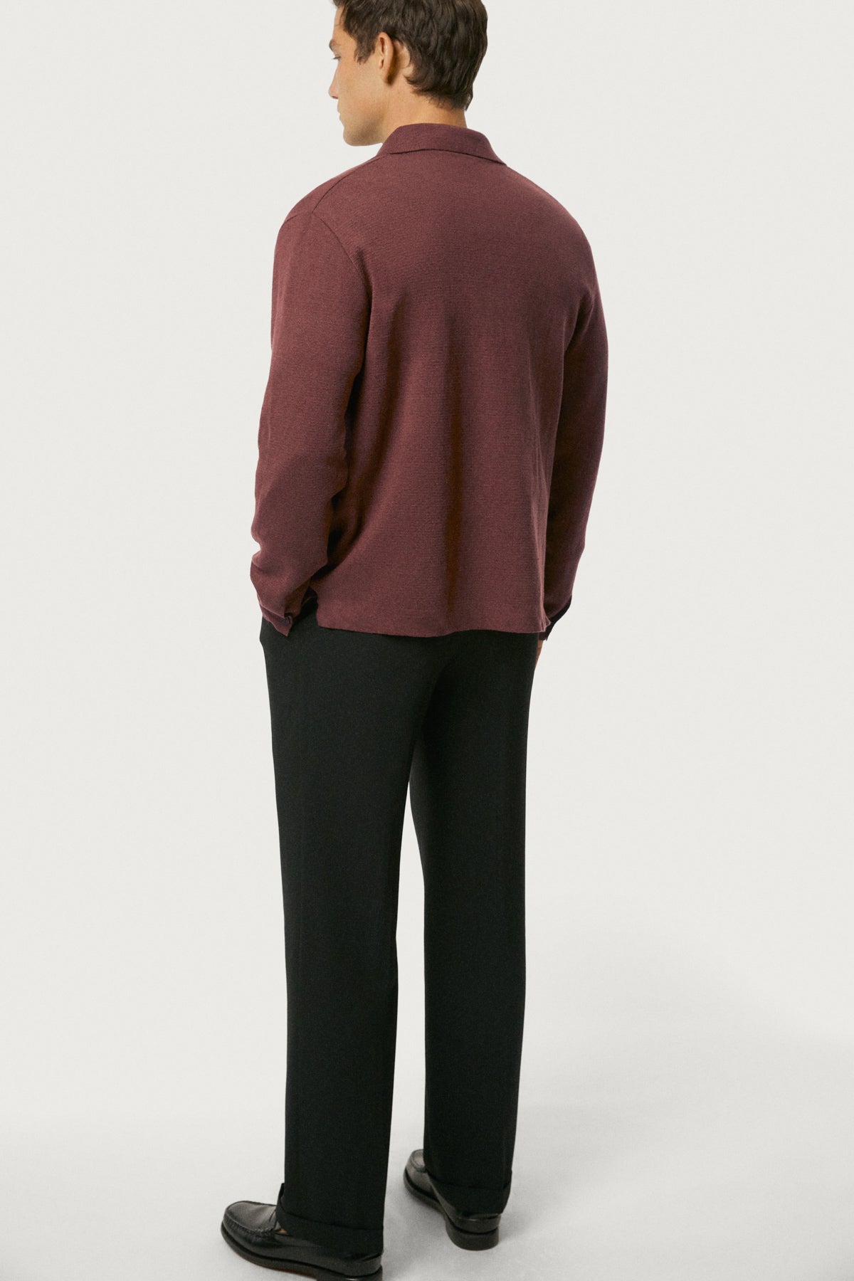 The Linen Cotton Lightweight Overshirt Mahogany