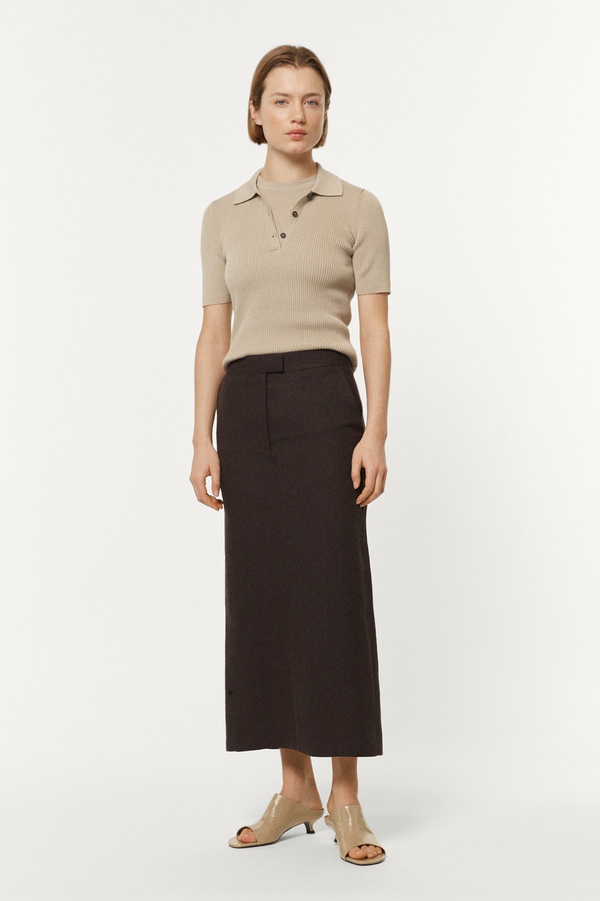 The Organic Cotton Ribbed Polo Hay