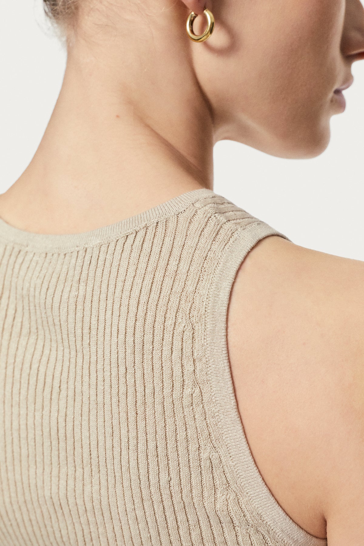 linen cotton tank top hay