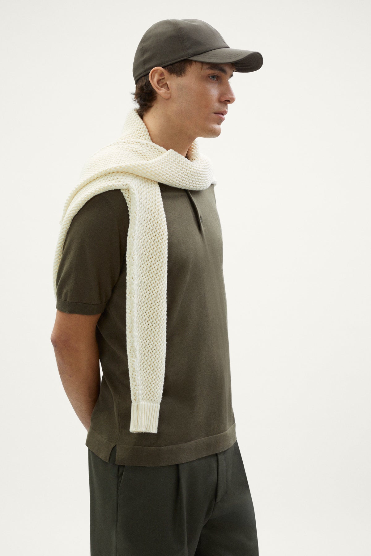 the organic cotton polo kaki green