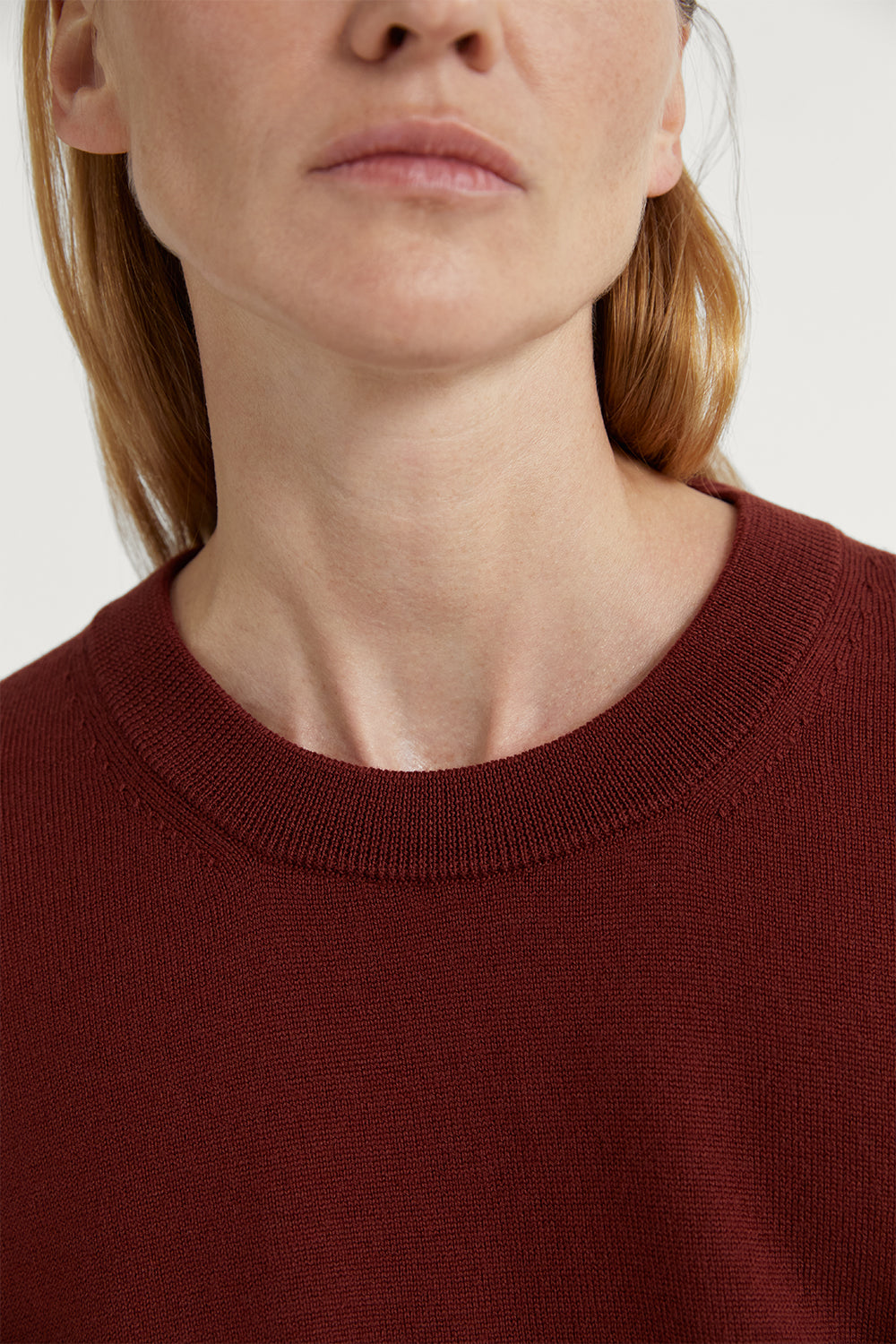 The Merino Wool Boxy T-Shirt Tuscan Red