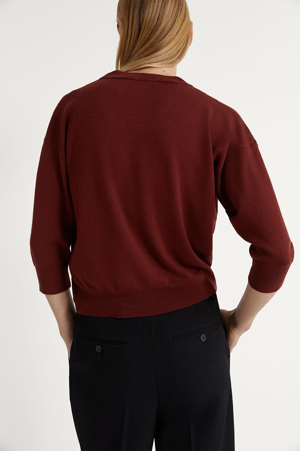The Merino Wool Boxy T-Shirt Tuscan Red