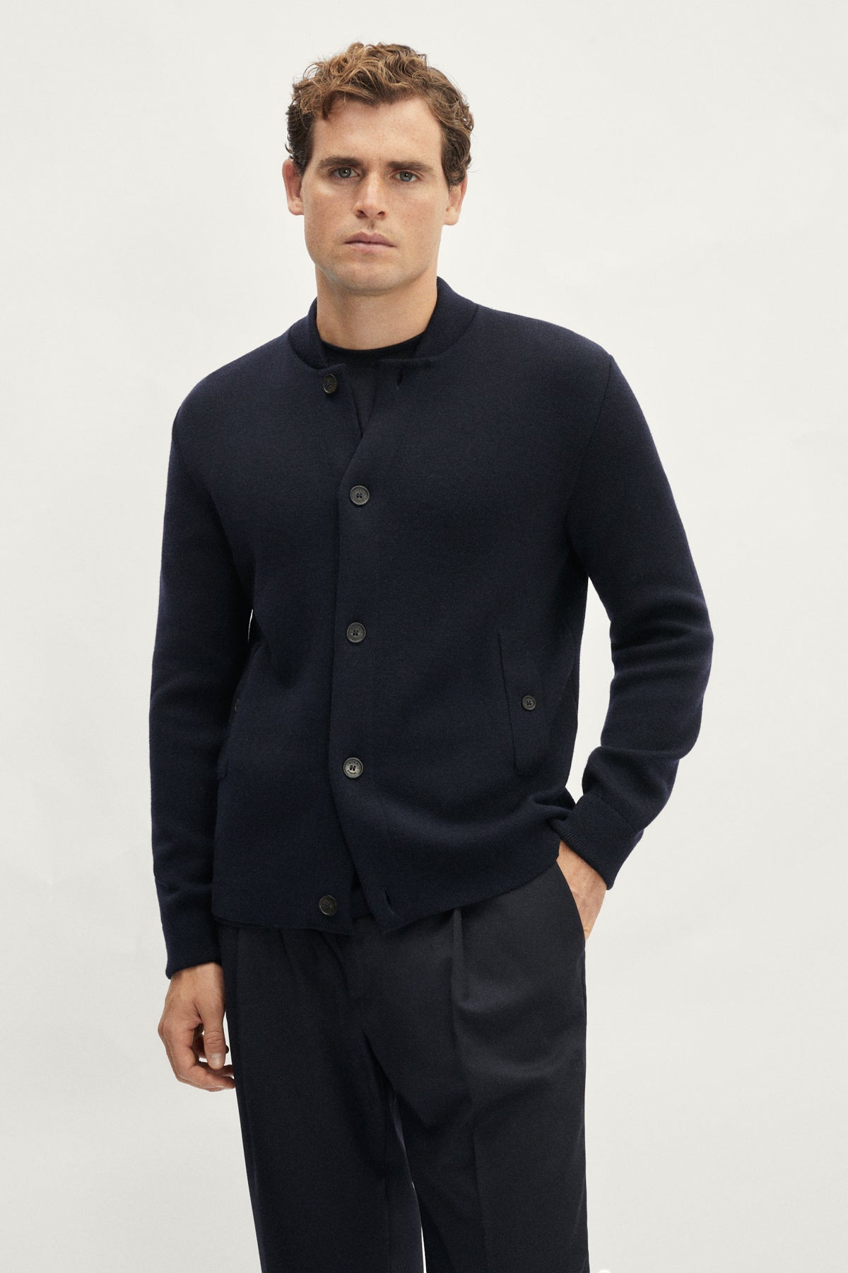 The Merino Wool Bomber - blue
