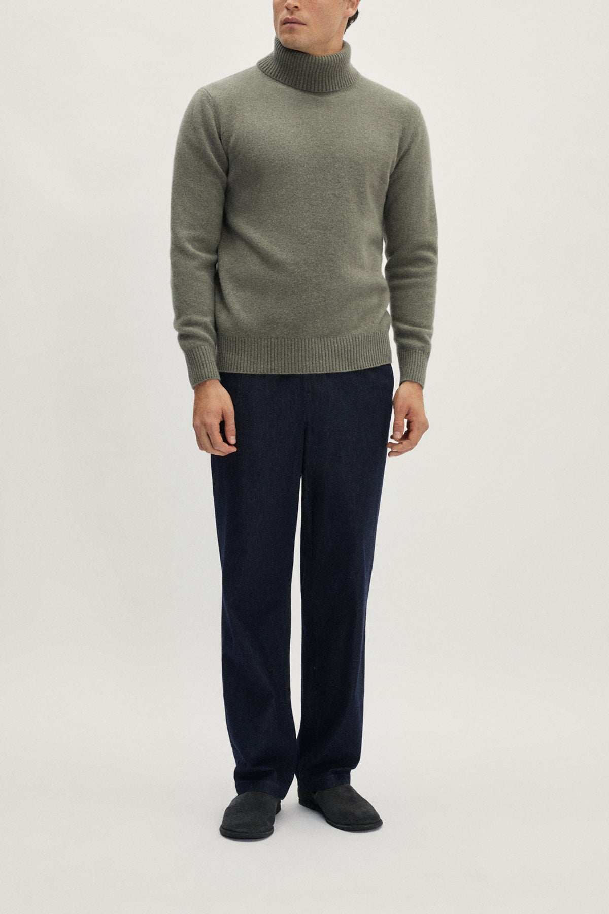 Rollkragenpullover aus Wolle