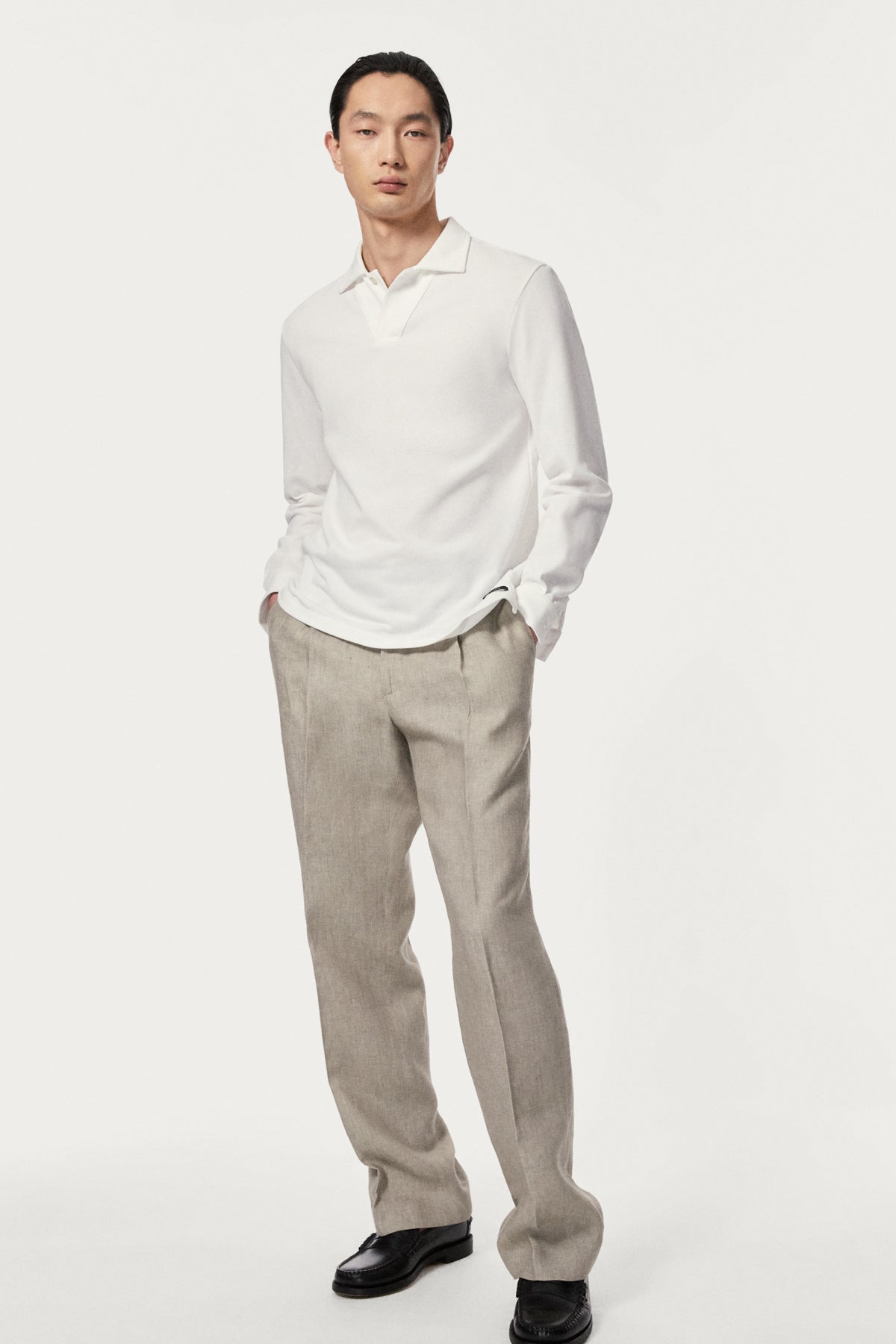 The Linen Twill Trousers sand melange