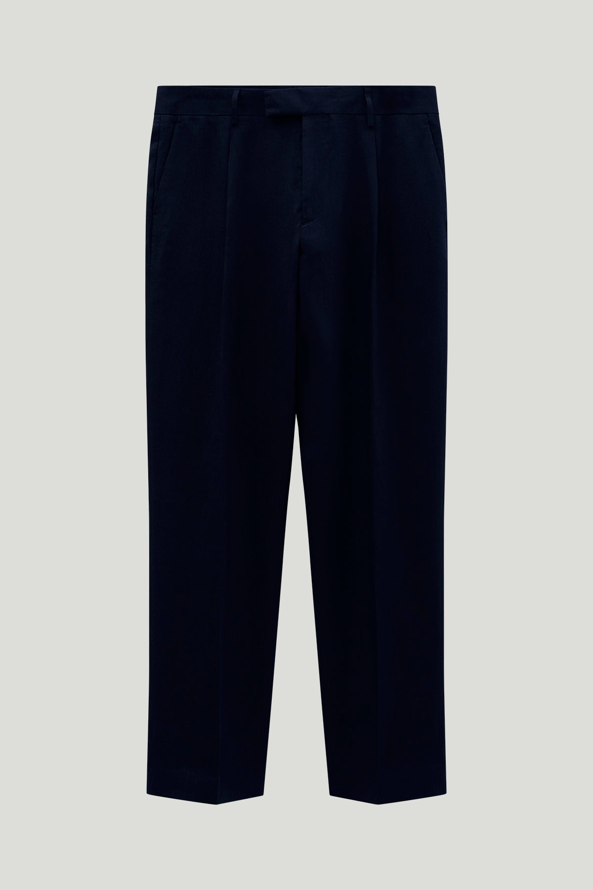 The Linen Twill Trousers - dark blue