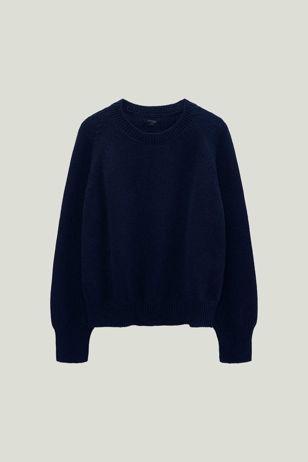 organic cotton tricot sweater blue navy