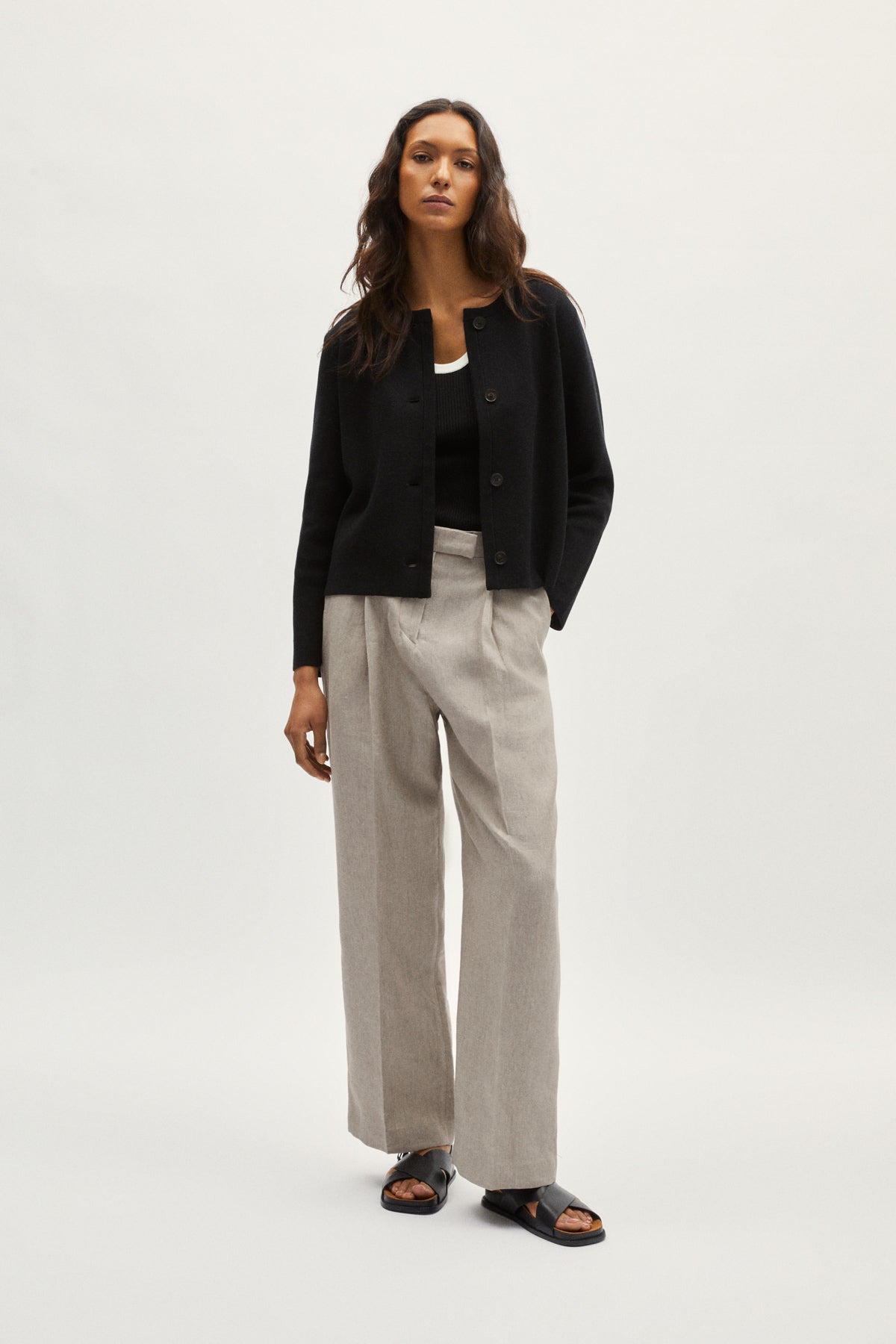 Pantaloni in Twill di Lino