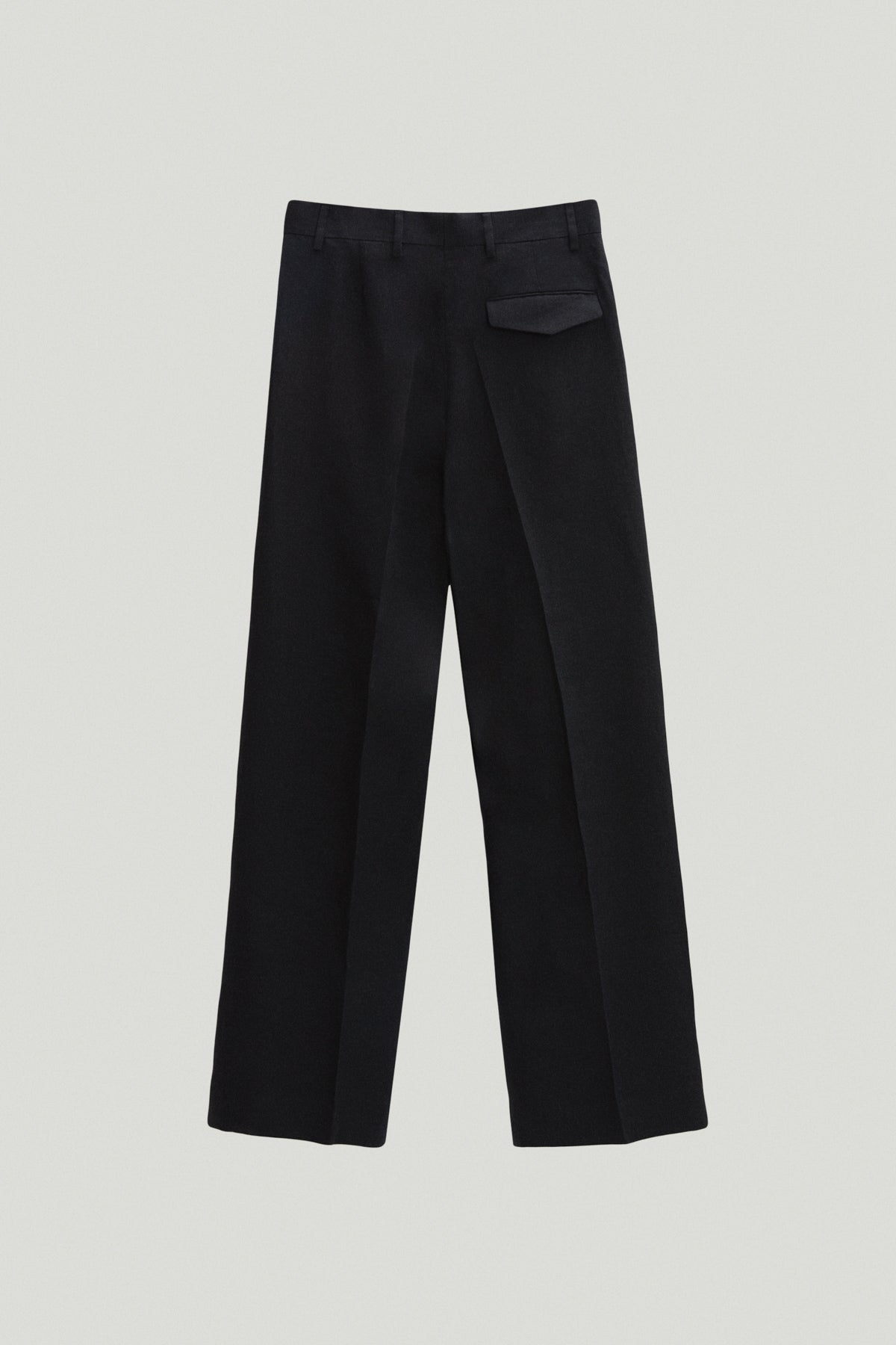 the linen twill pants black
