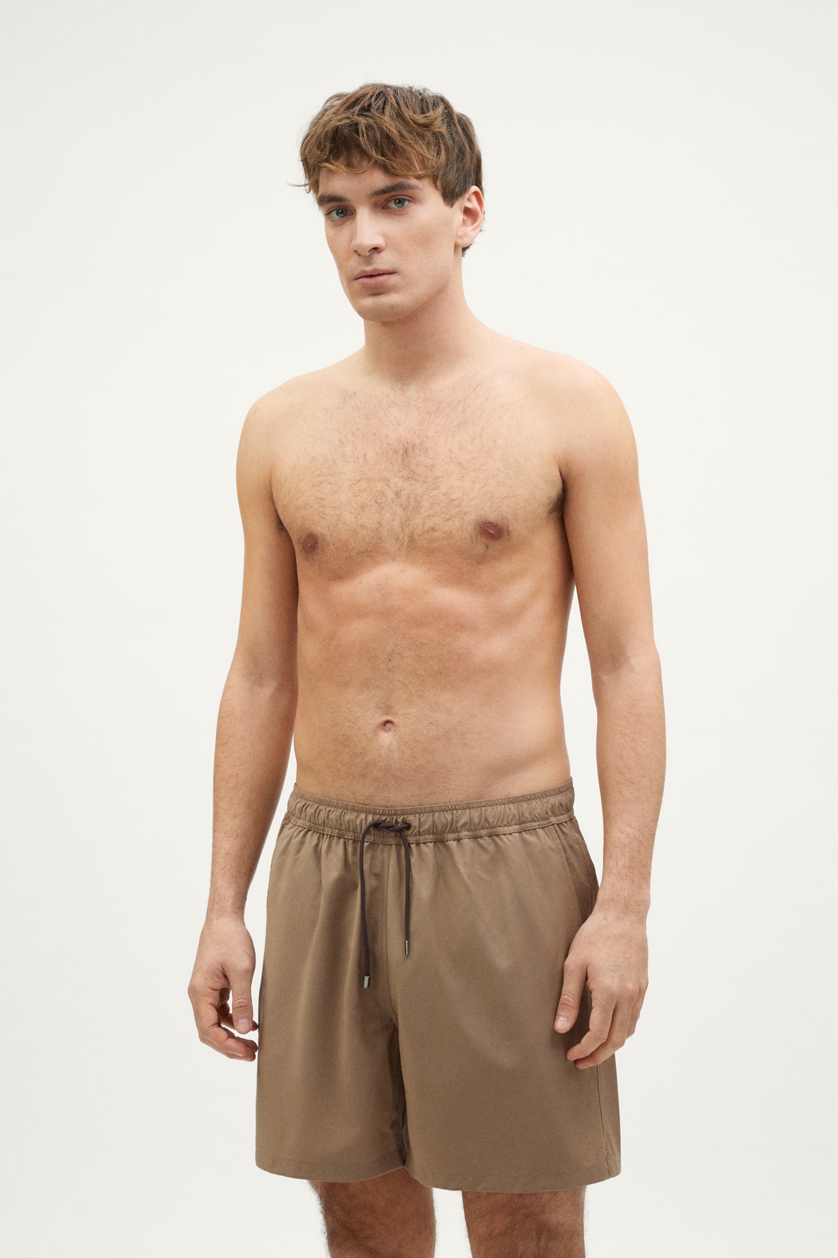 The Merino Wool Swim Shorts - brown