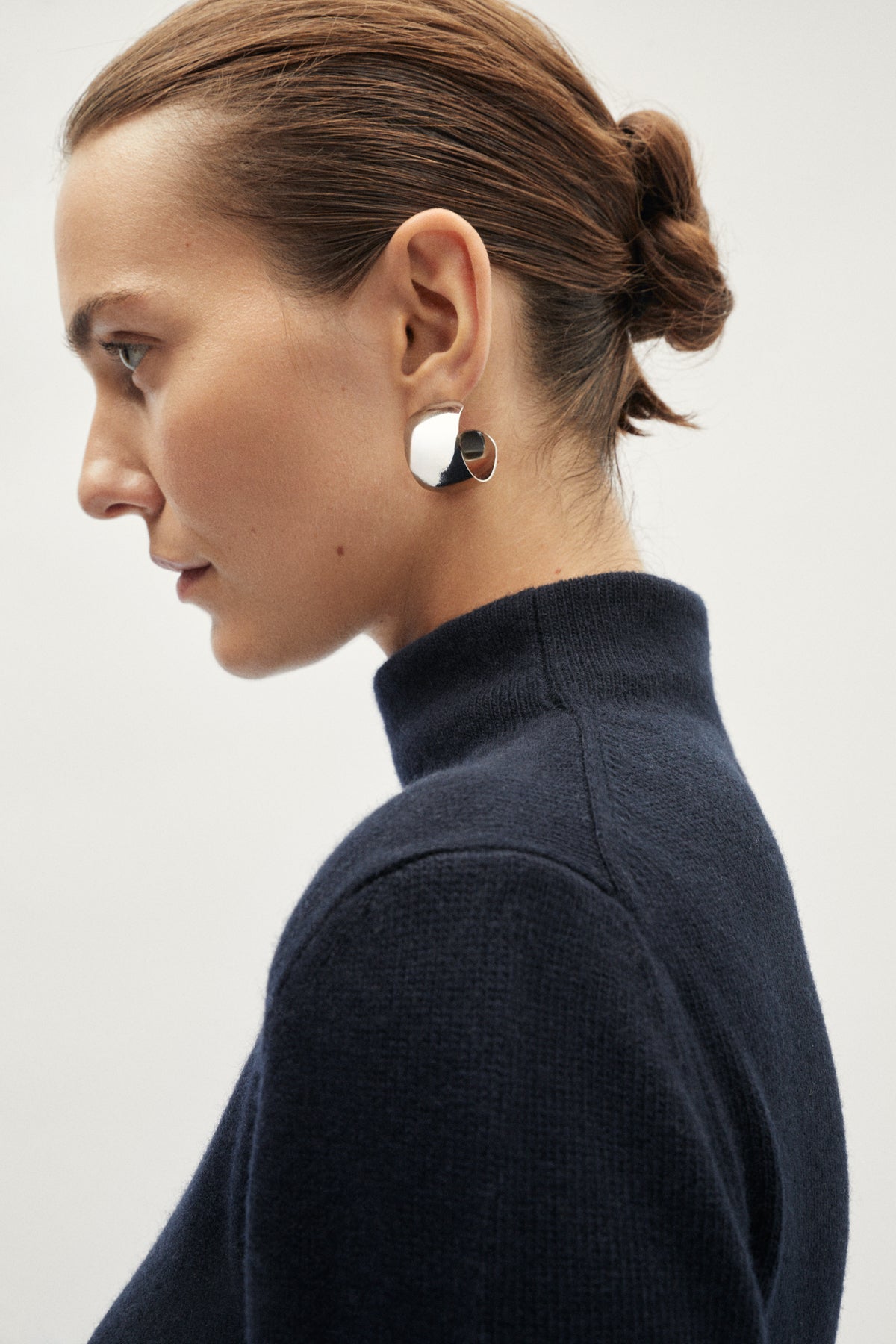 The Woolen Flared Dress - blue