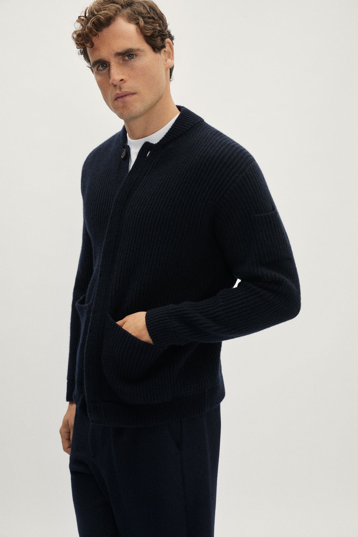 The Woolen Ribbed Bomber abyss blue