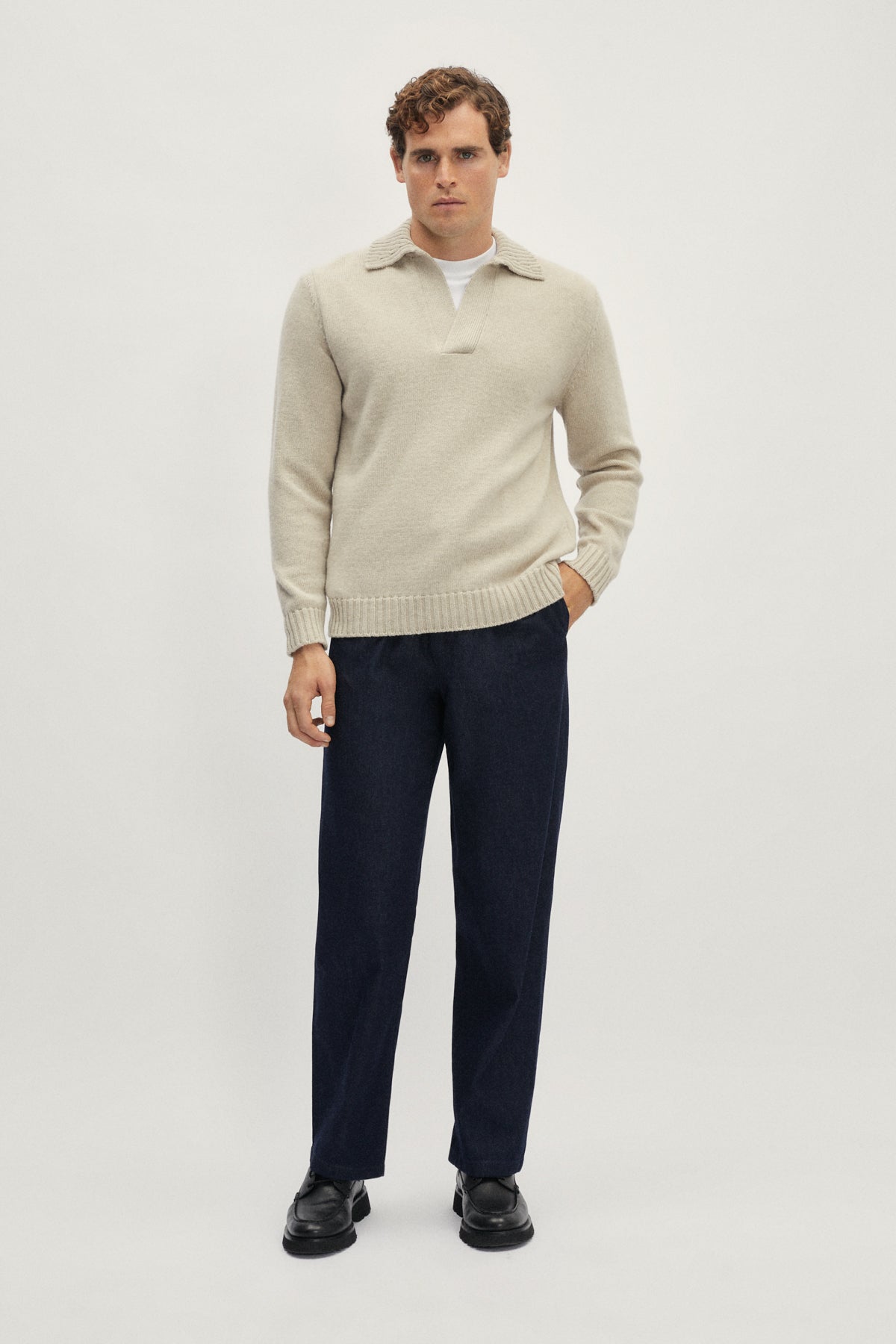 The Woolen Polo - ecru