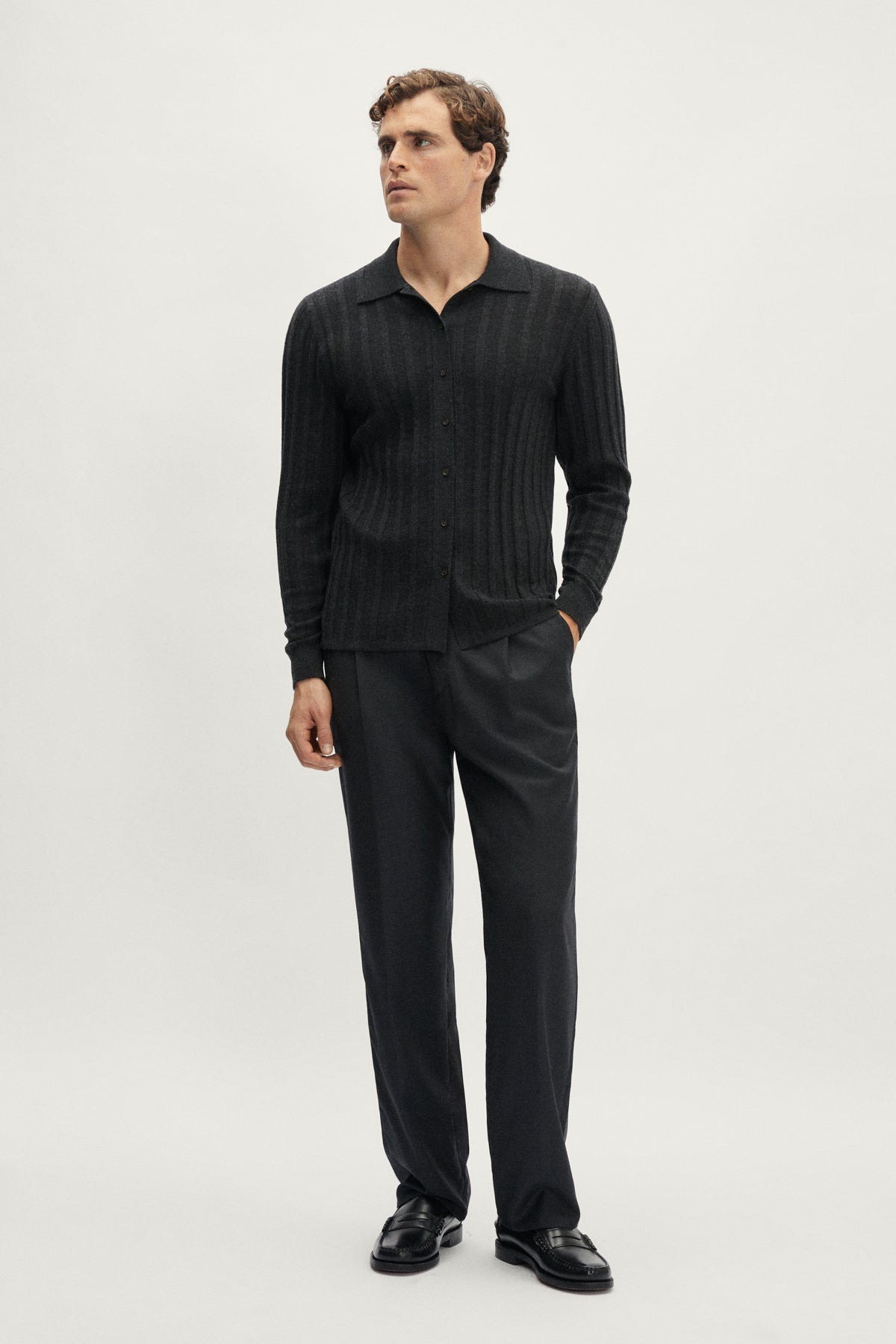 The Ultrasoft Ribbed Shirt grey