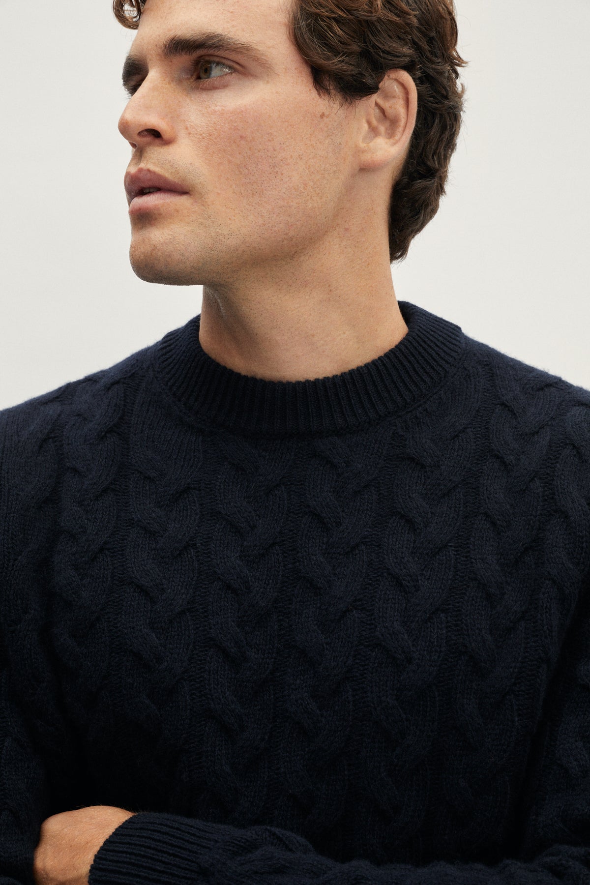 The Woolen Aran Sweater - blue
