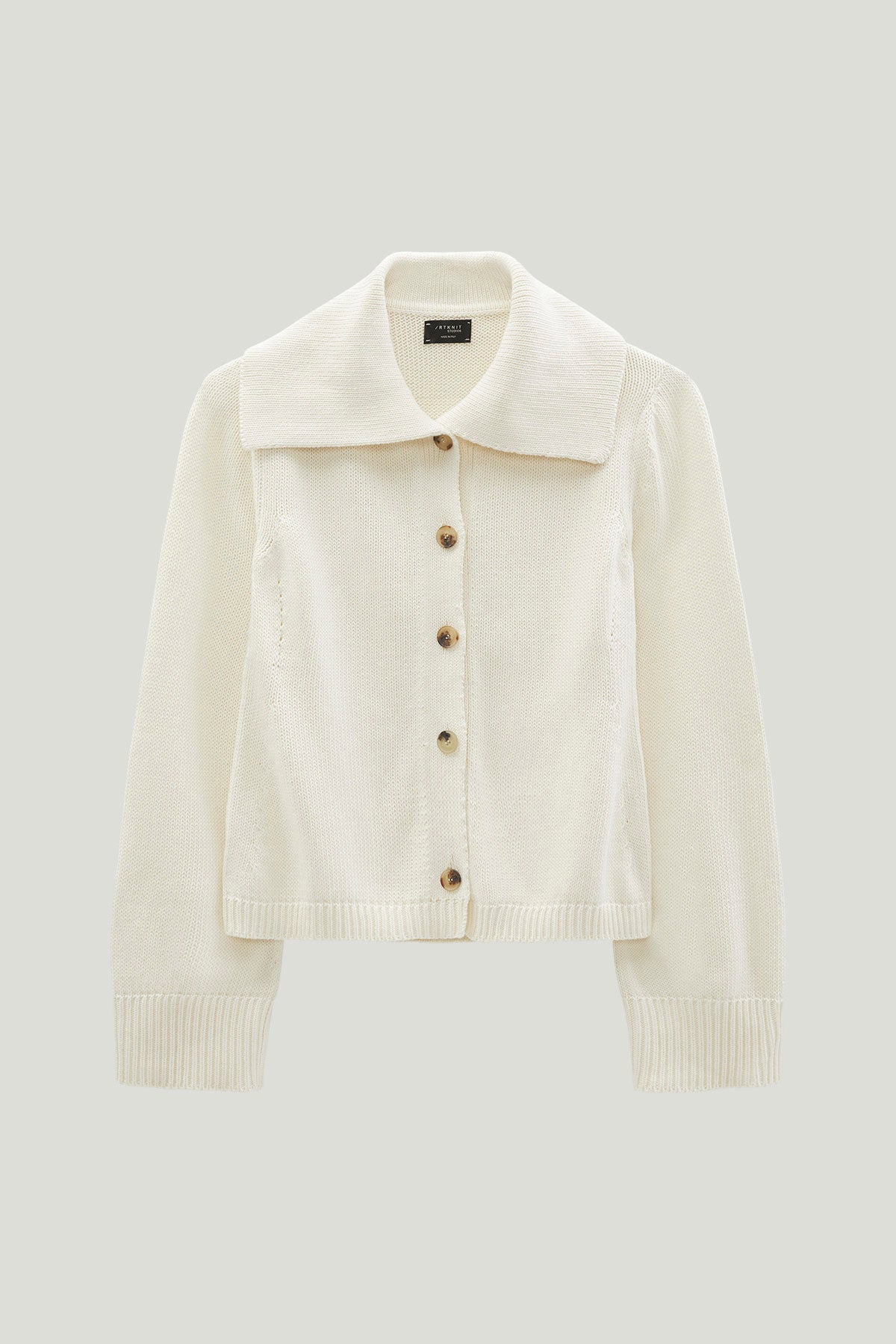 The Organic Cotton Tricot Cardigan milk white