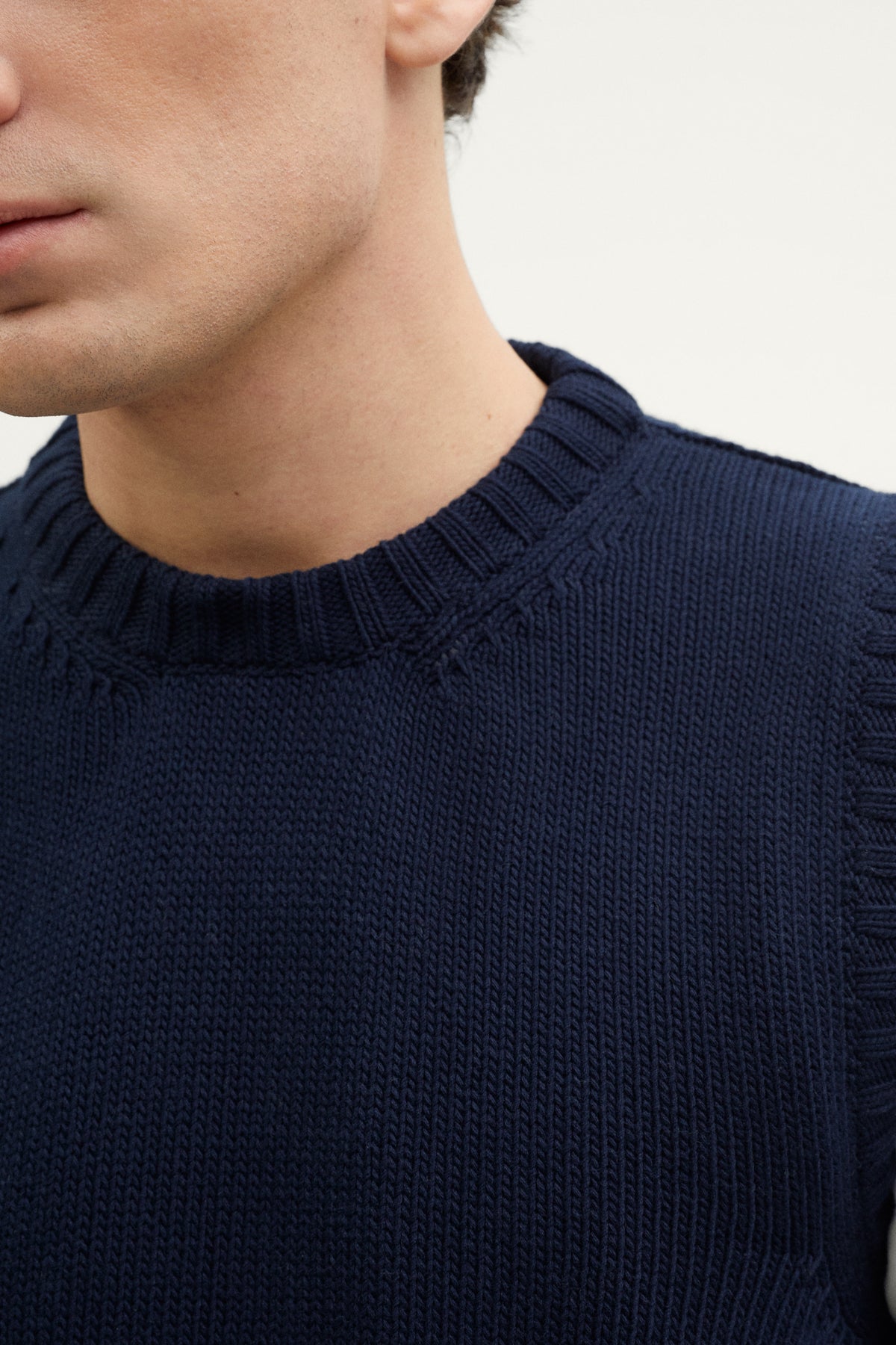 The Organic Cotton Tricot Sweater deep blue