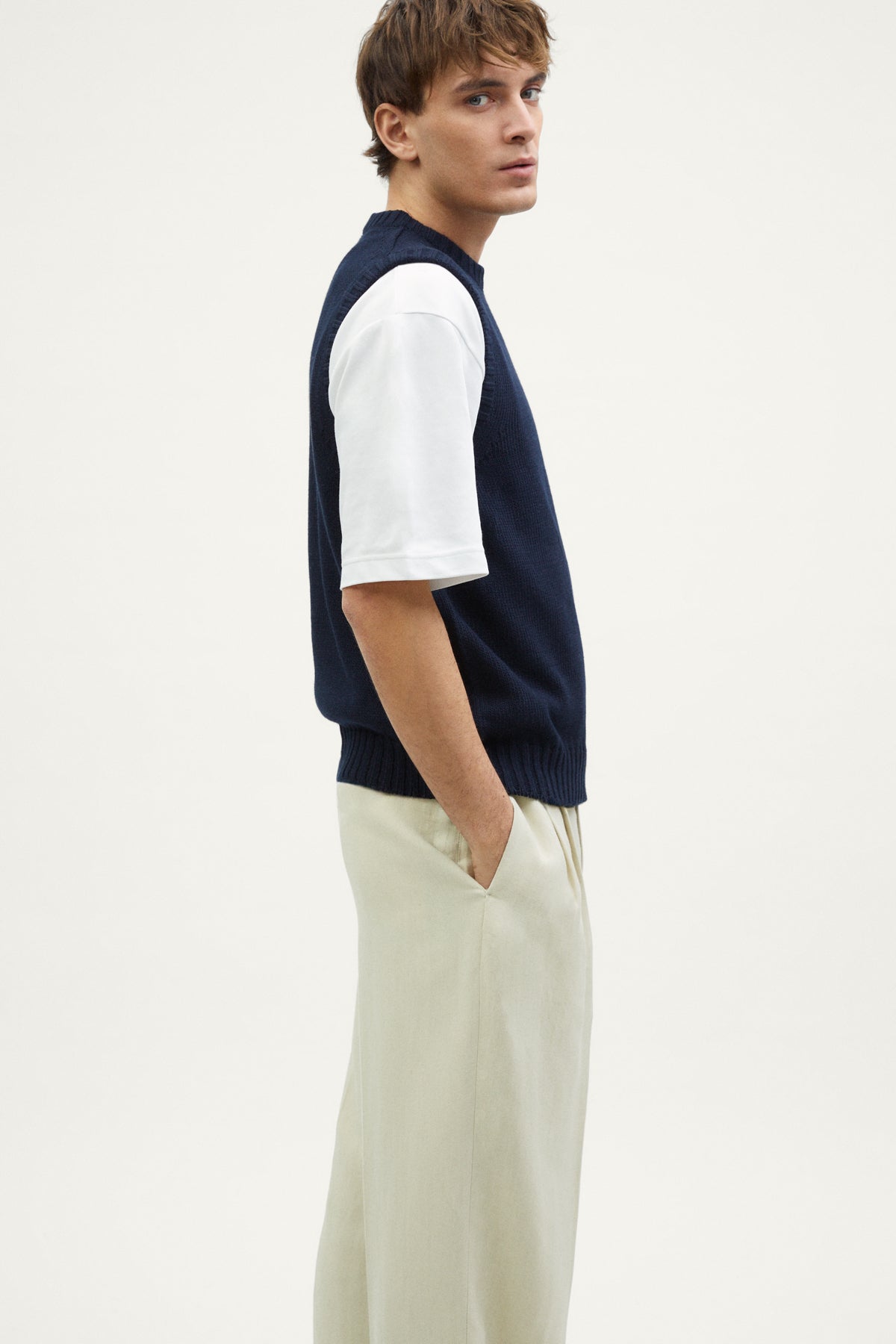 The Organic Cotton Tricot Sweater deep blue