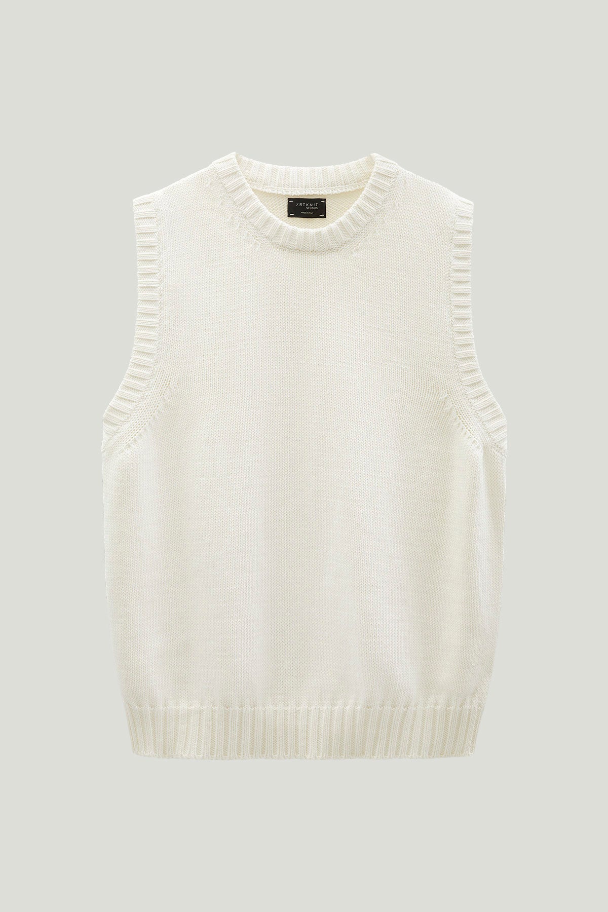 organic cotton vest - milk white