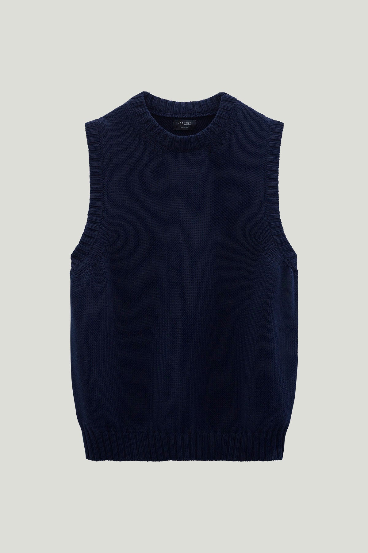 organic cotton vest - blue navy