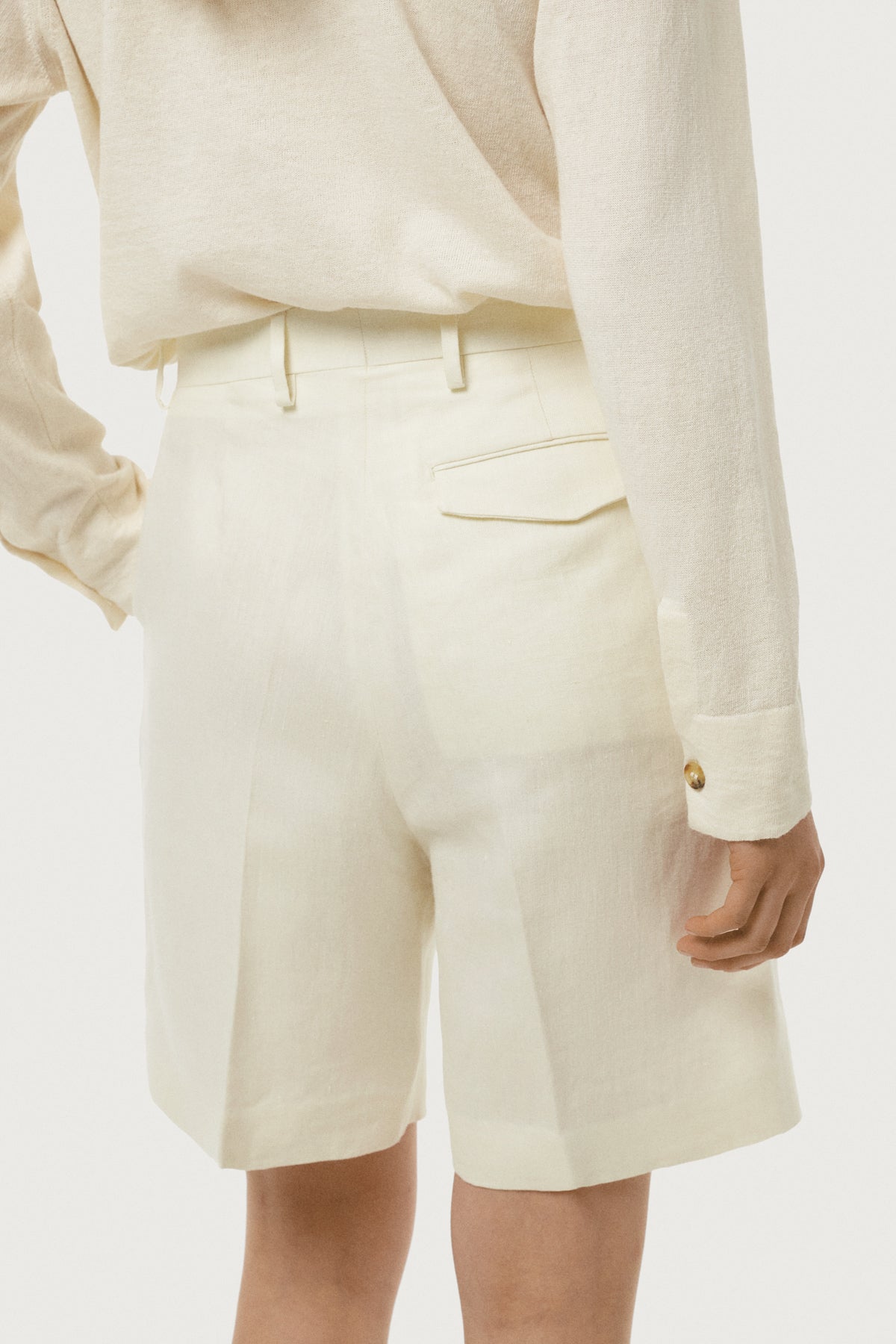 Bermuda-Shorts aus Leinentwill