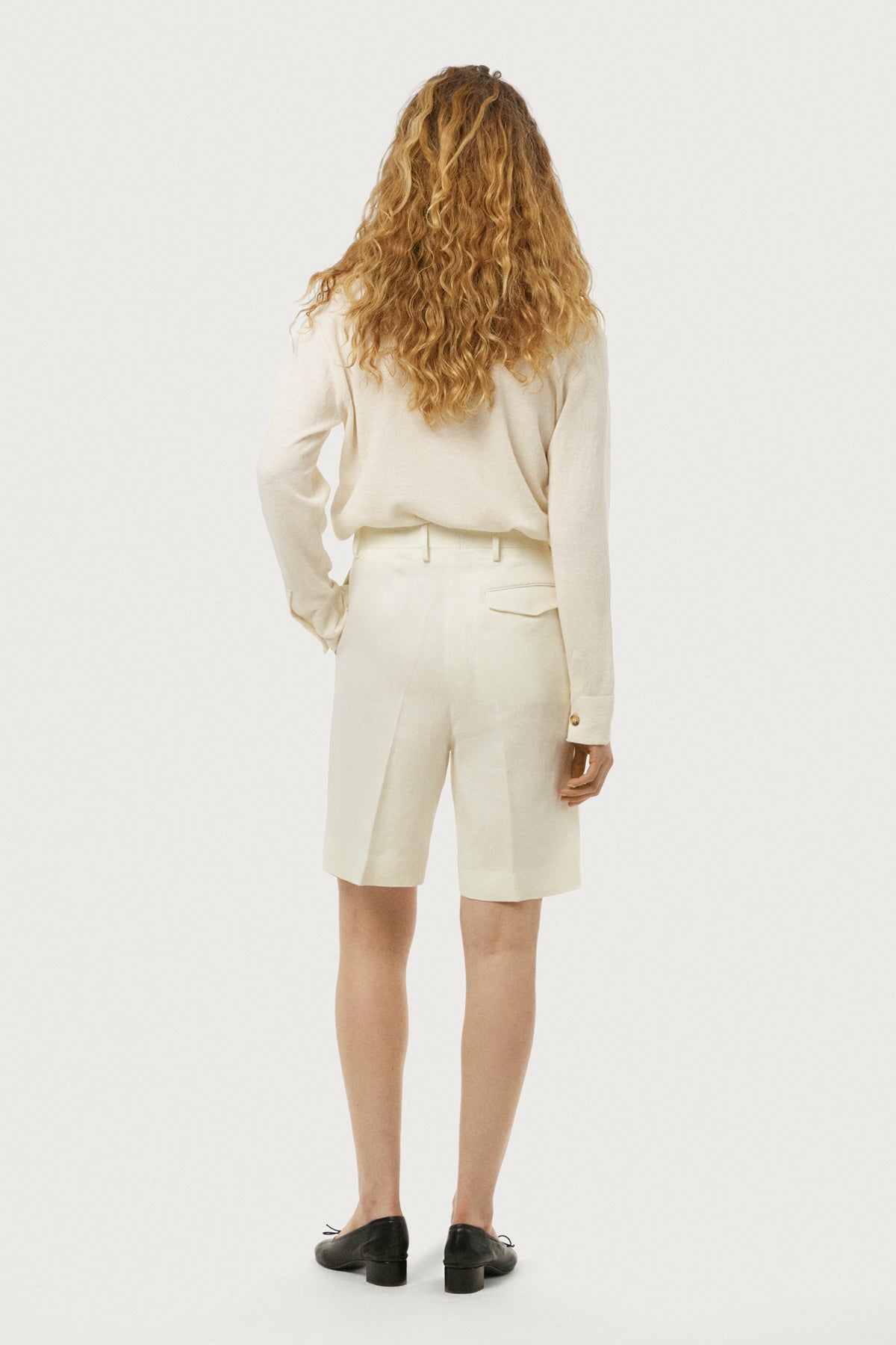 Bermuda-Shorts aus Leinentwill