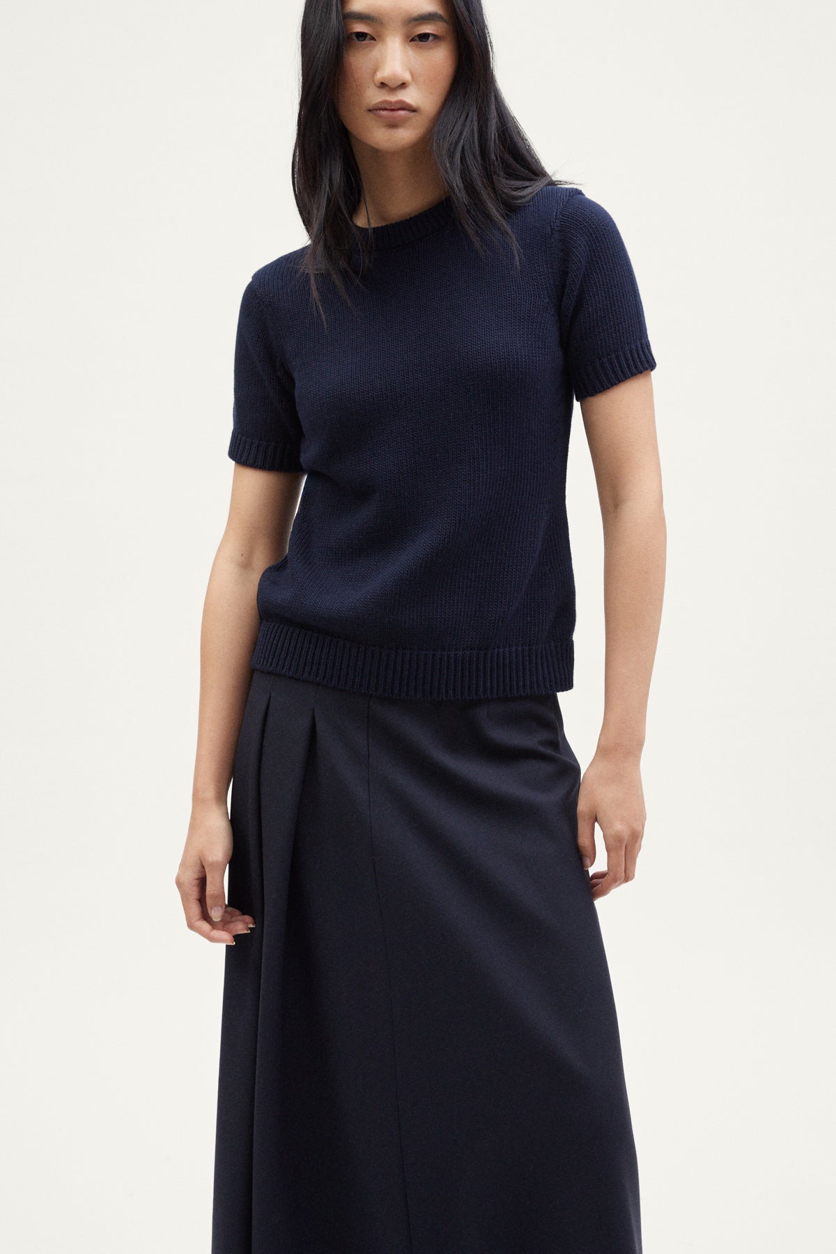 The Organic Cotton Tricot T-shirt deep blue