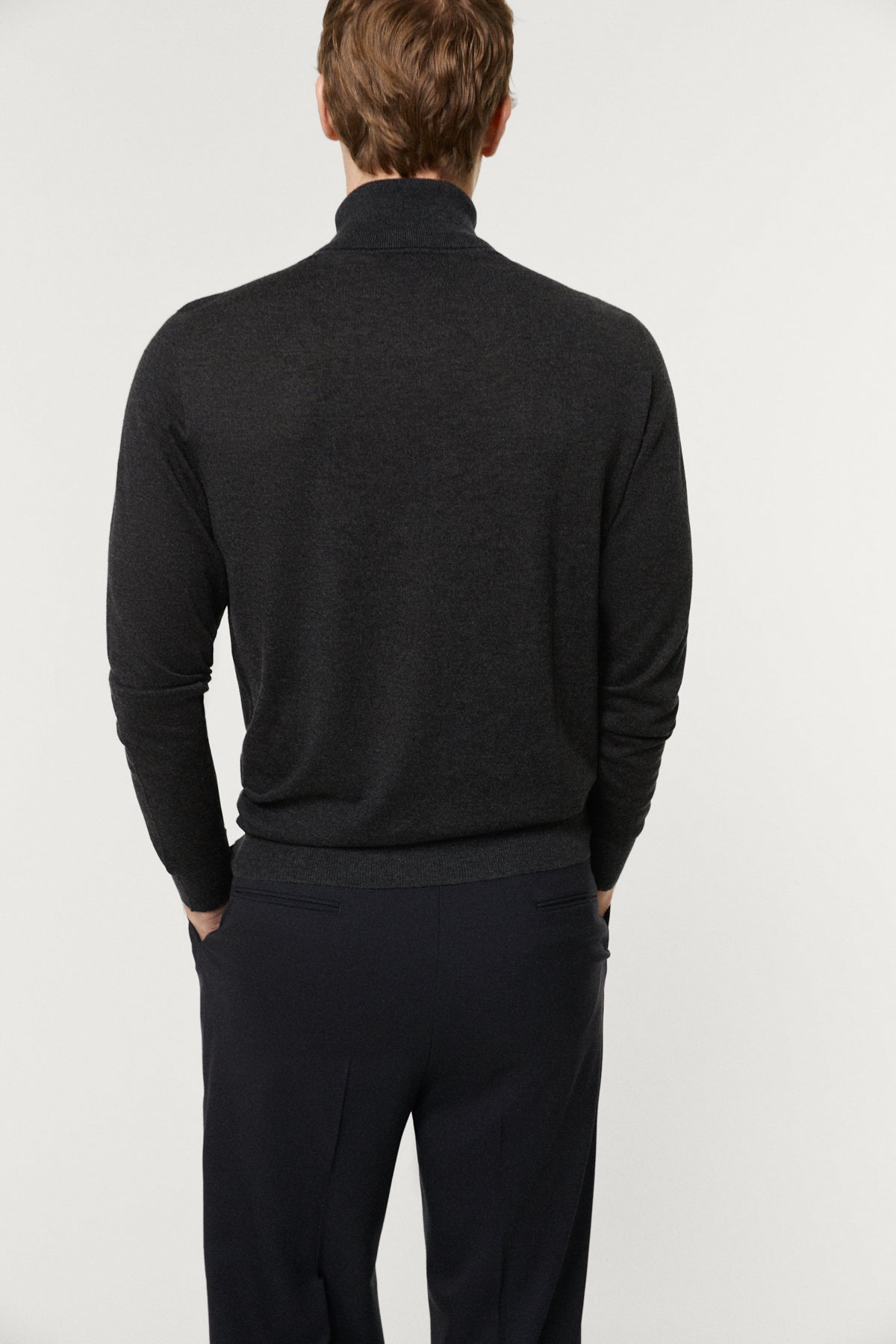 The Ultrasoft Roll-Neck Sweater dark grey