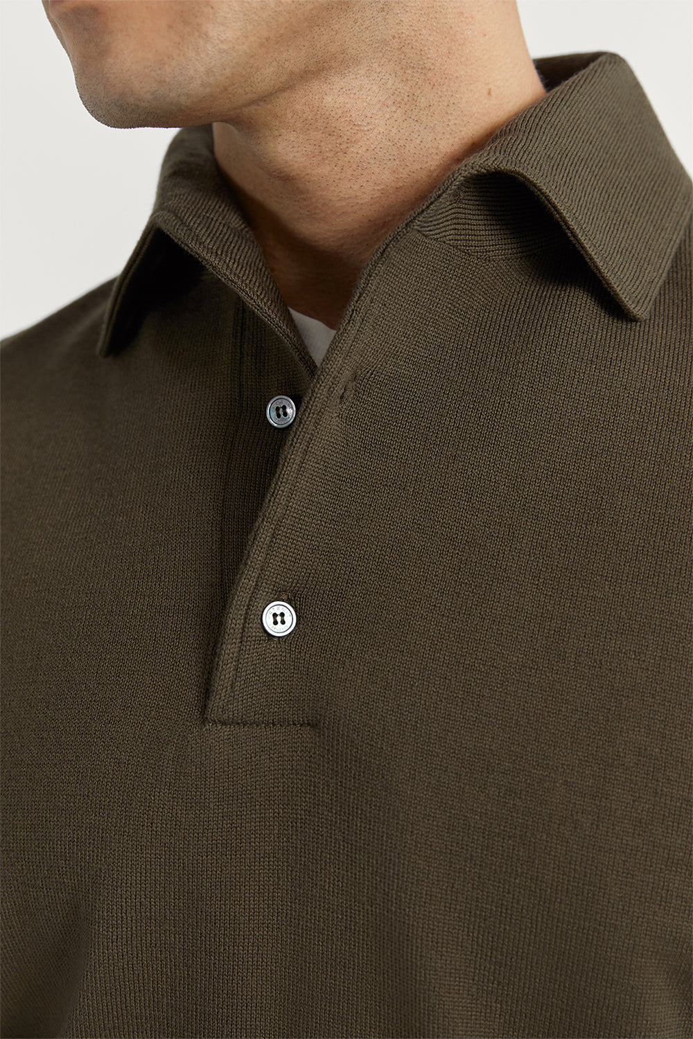 The Merino Wool Sartorial Polo Mud