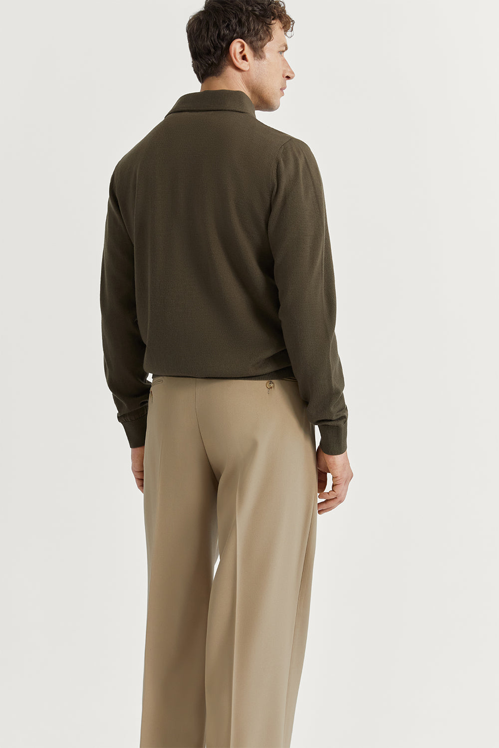 The Merino Wool Sartorial Polo Mud