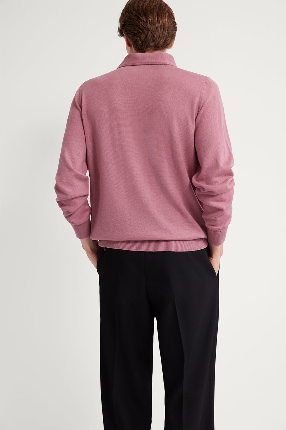 The Merino Wool Sartorial Polo Mauve
