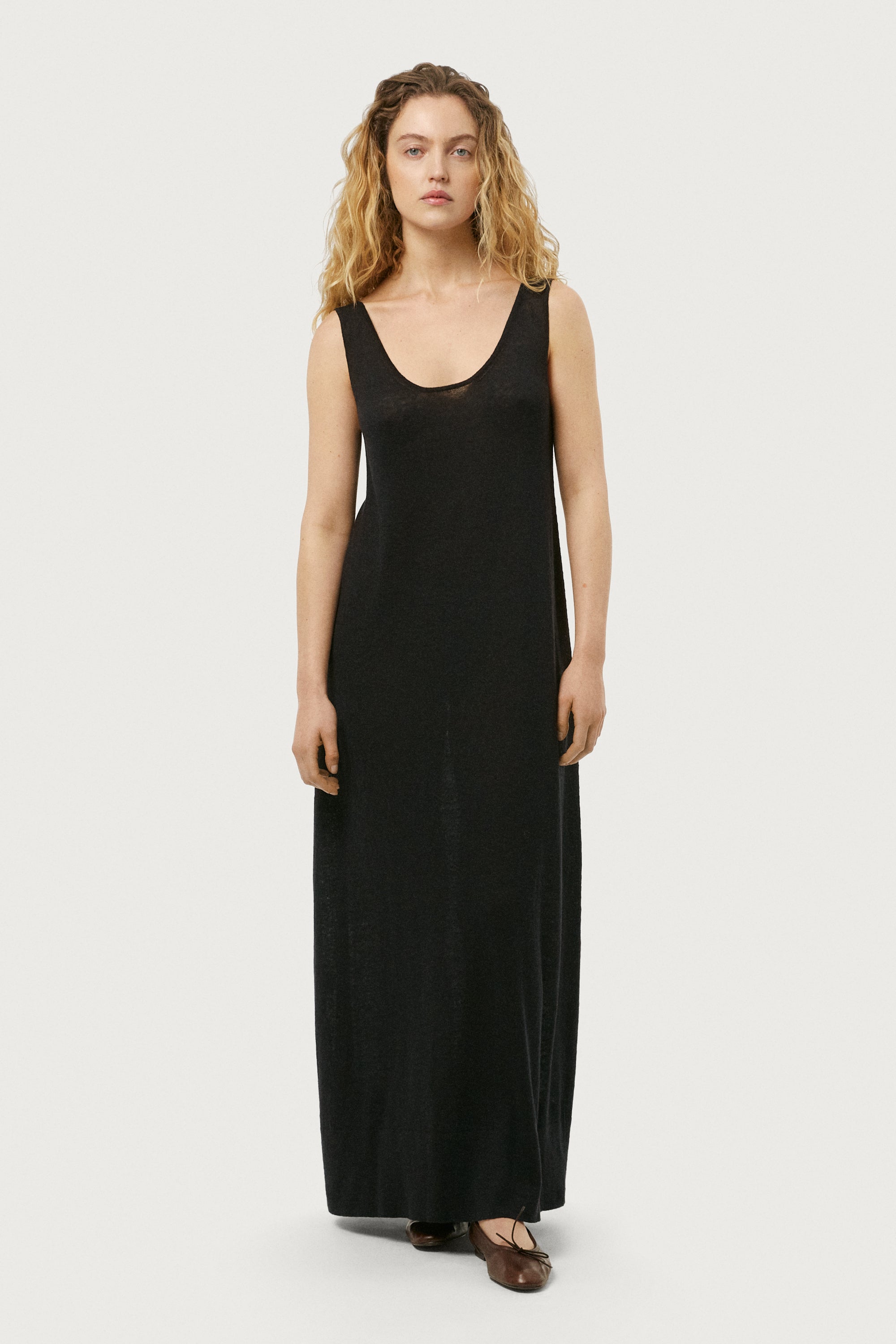 Leichtes A-Line-Kleid aus Leinen & Baumwolle