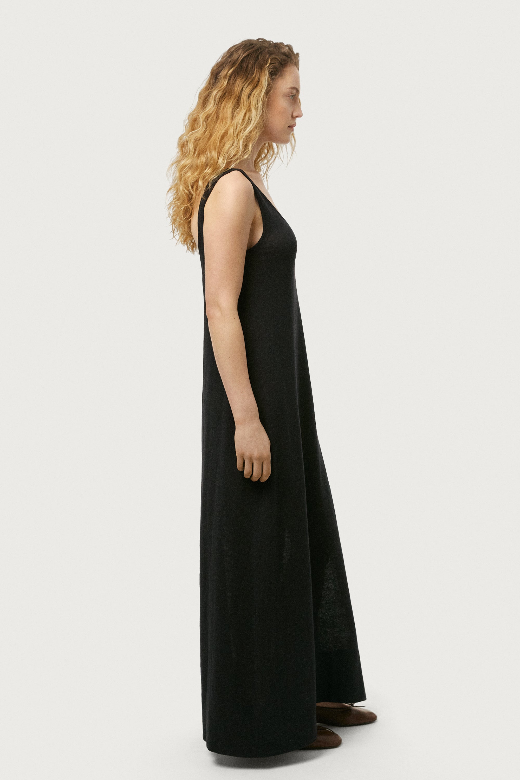 Leichtes A-Line-Kleid aus Leinen & Baumwolle